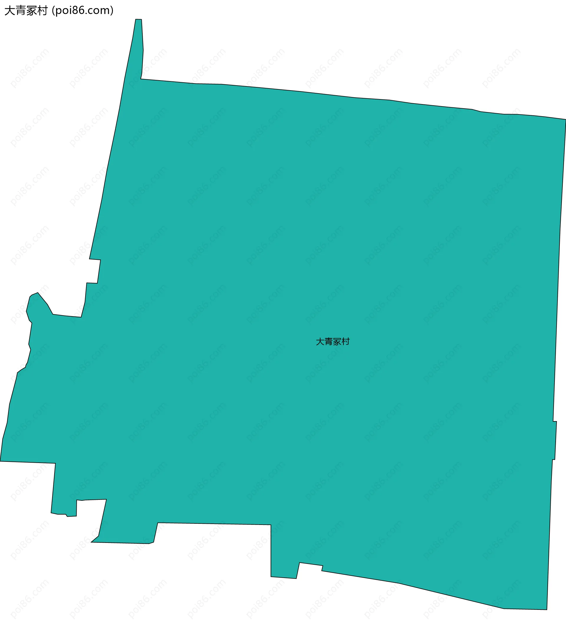 大青冢村边界地图