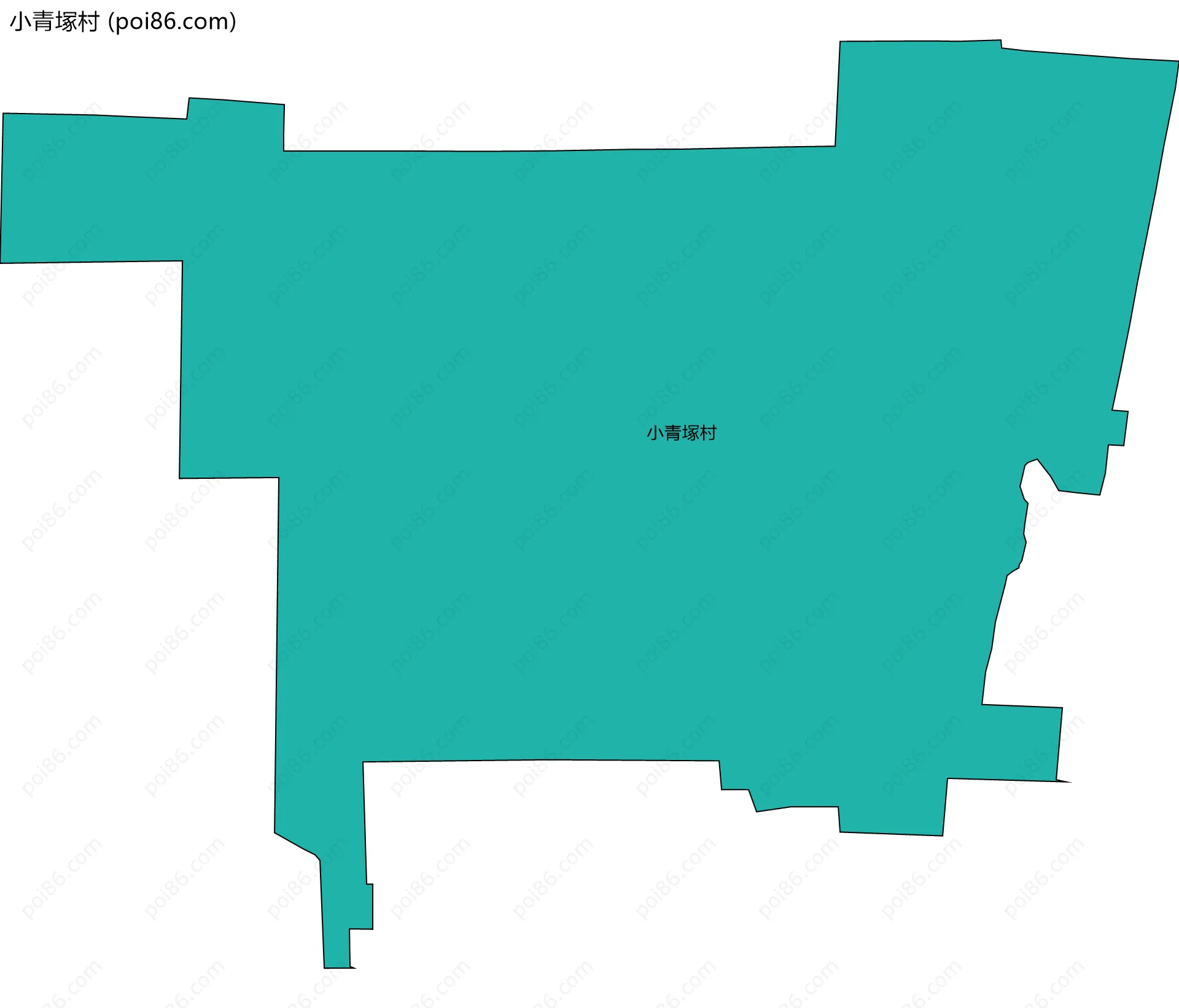 小青塚村边界地图