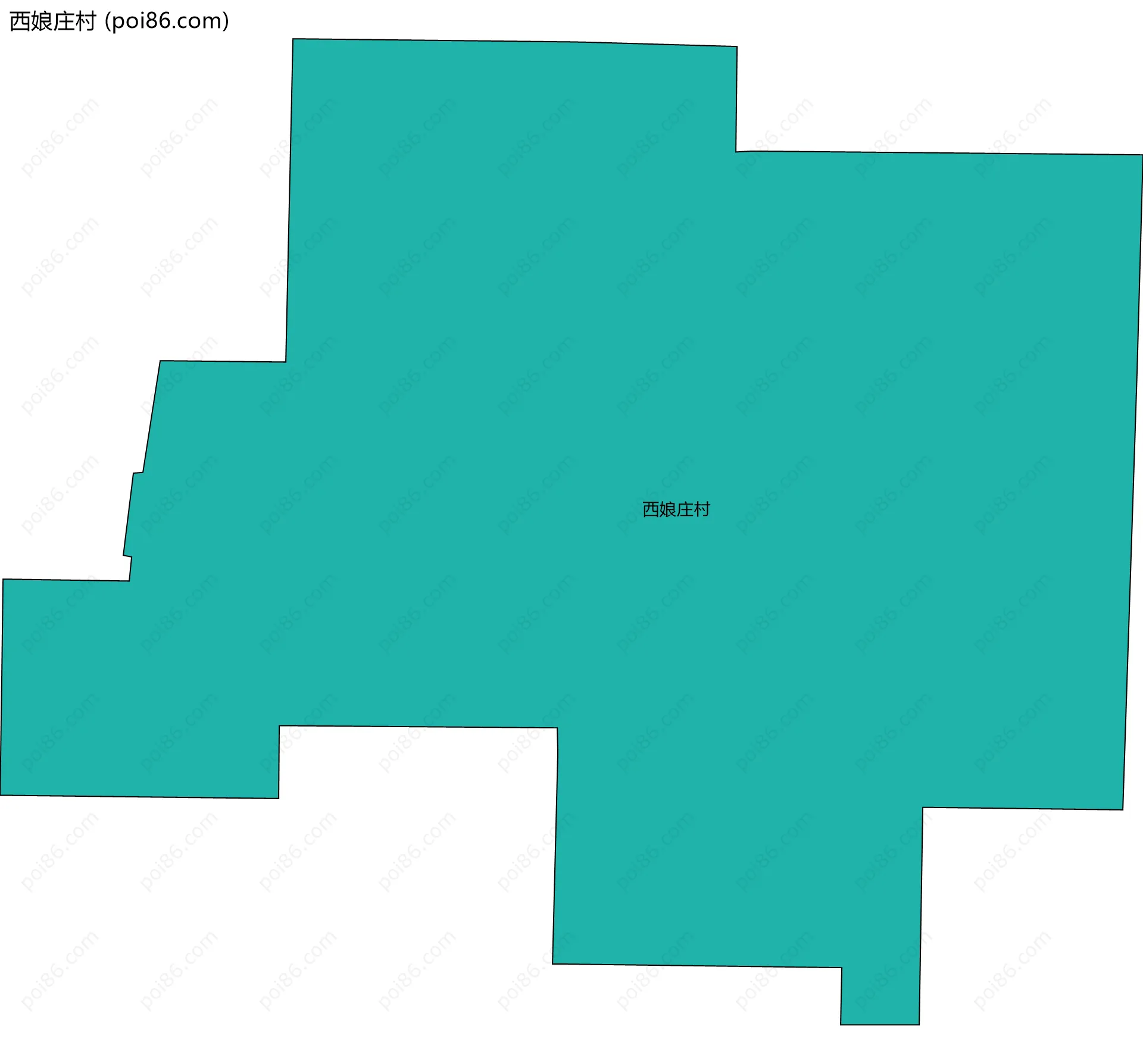 西娘庄村边界地图