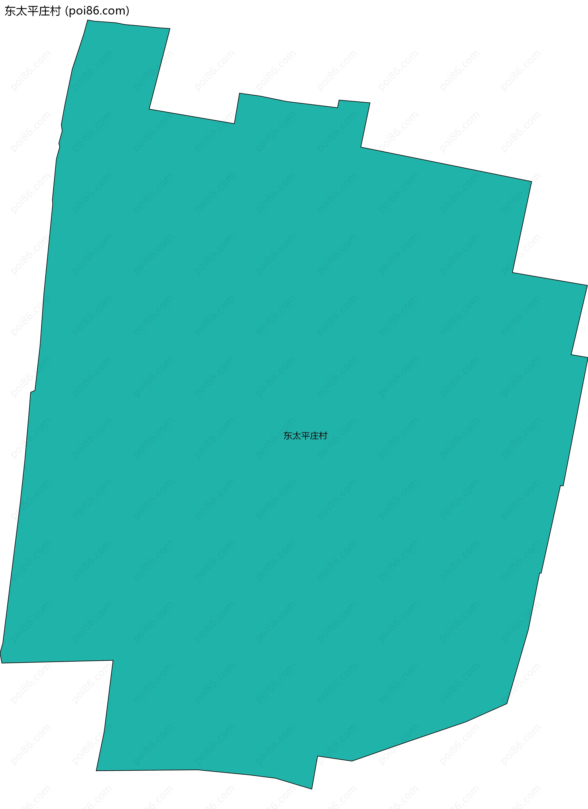 东太平庄村边界地图