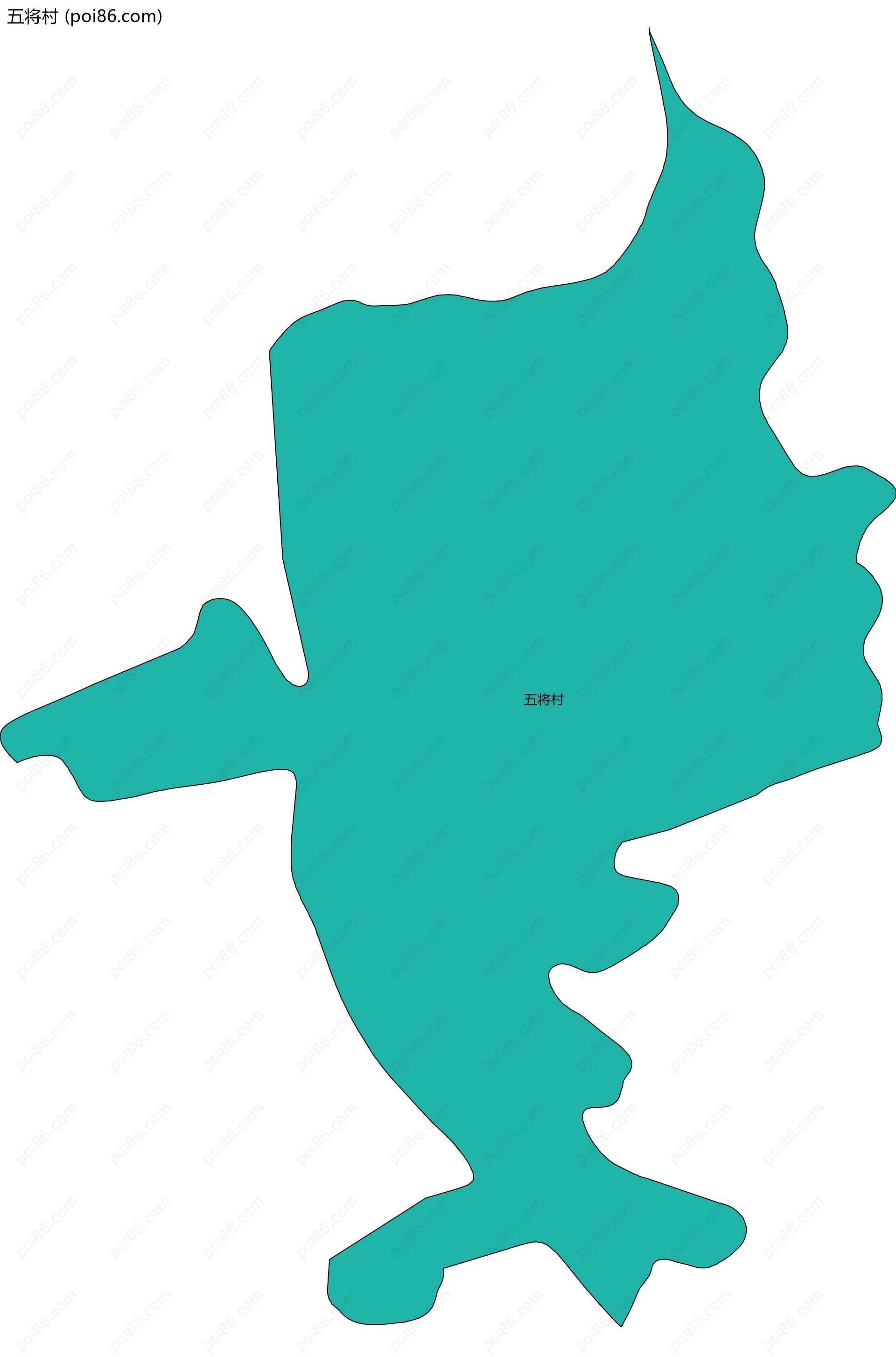 五将村边界地图