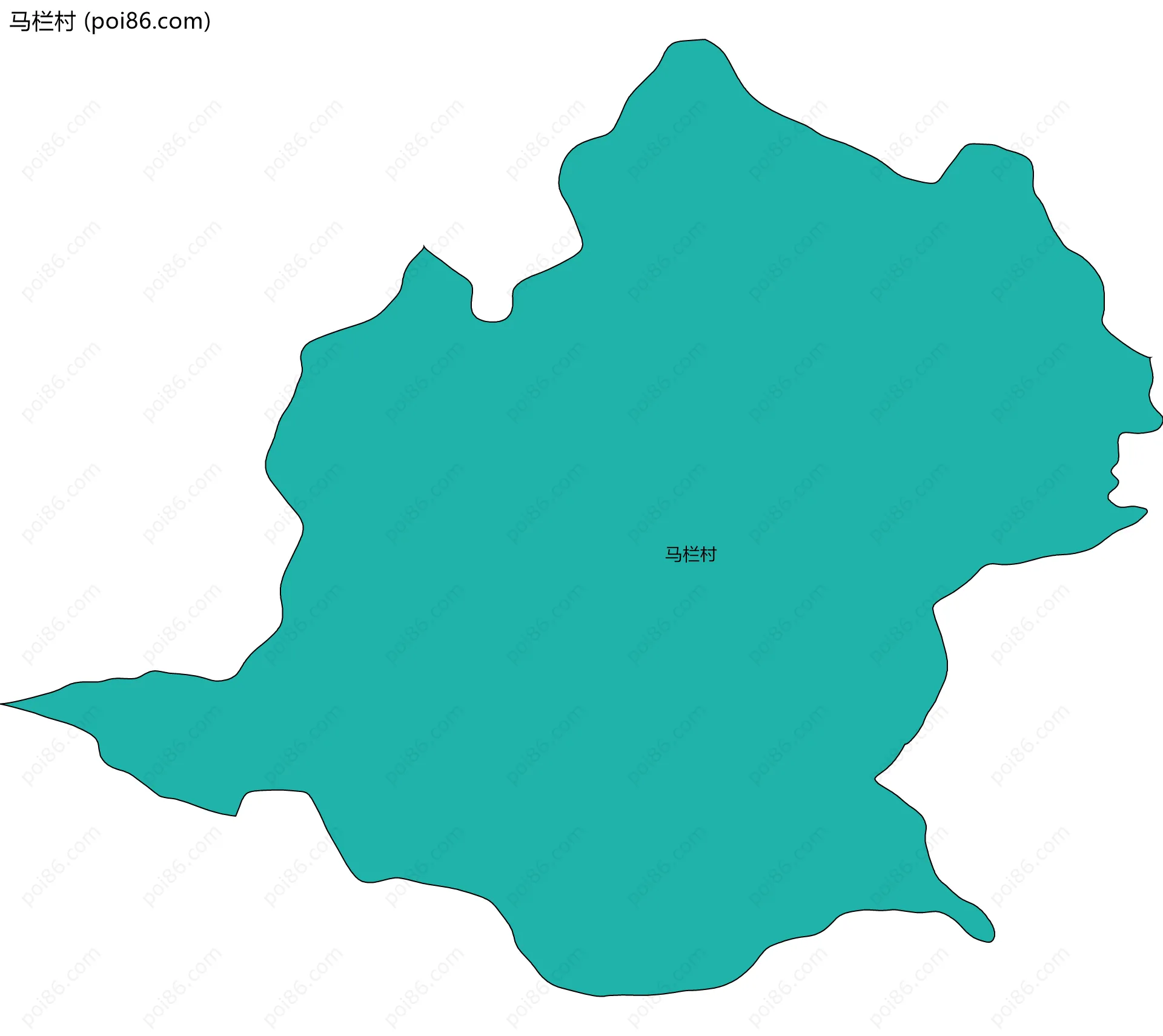 马栏村边界地图