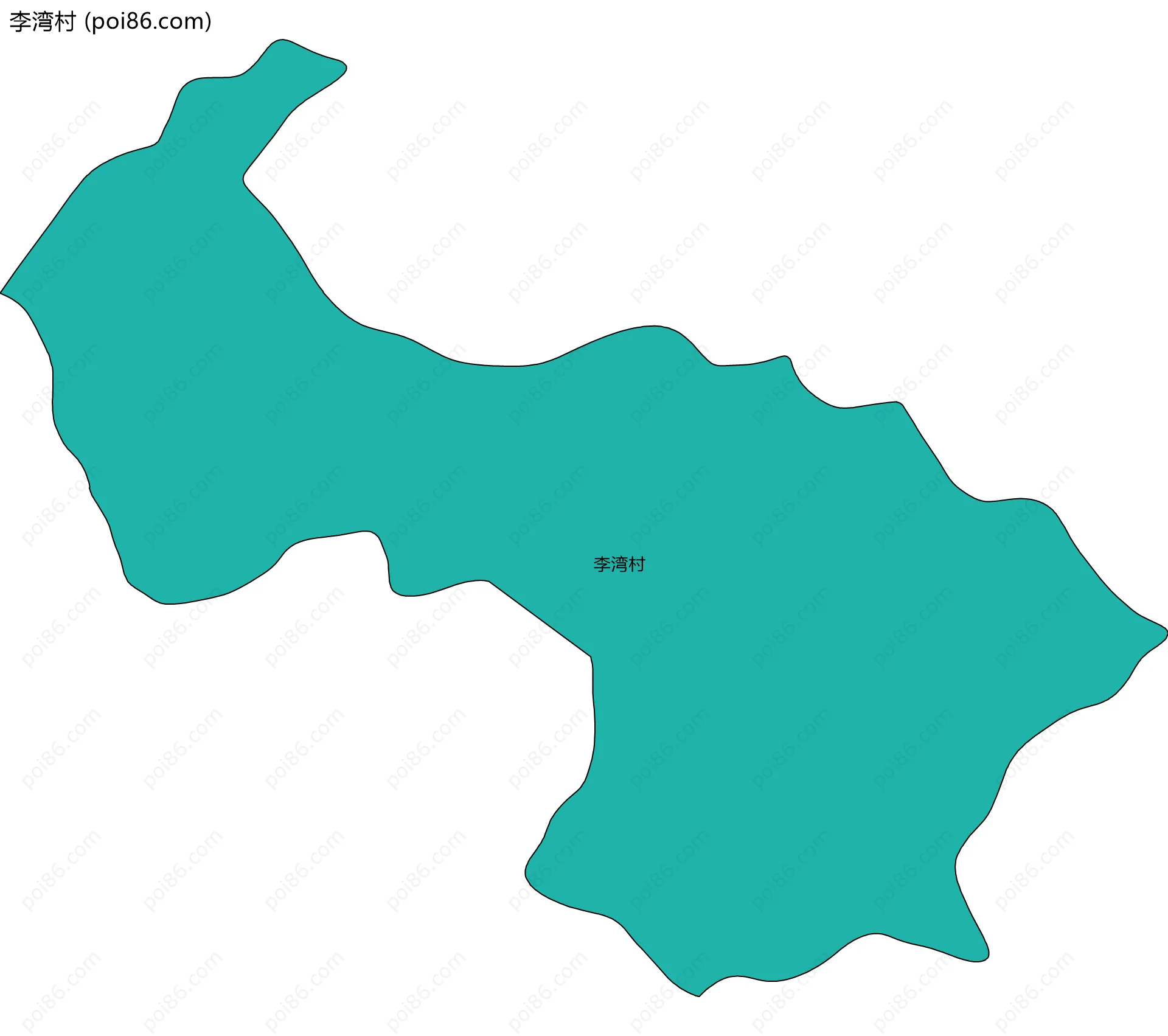 李湾村边界地图