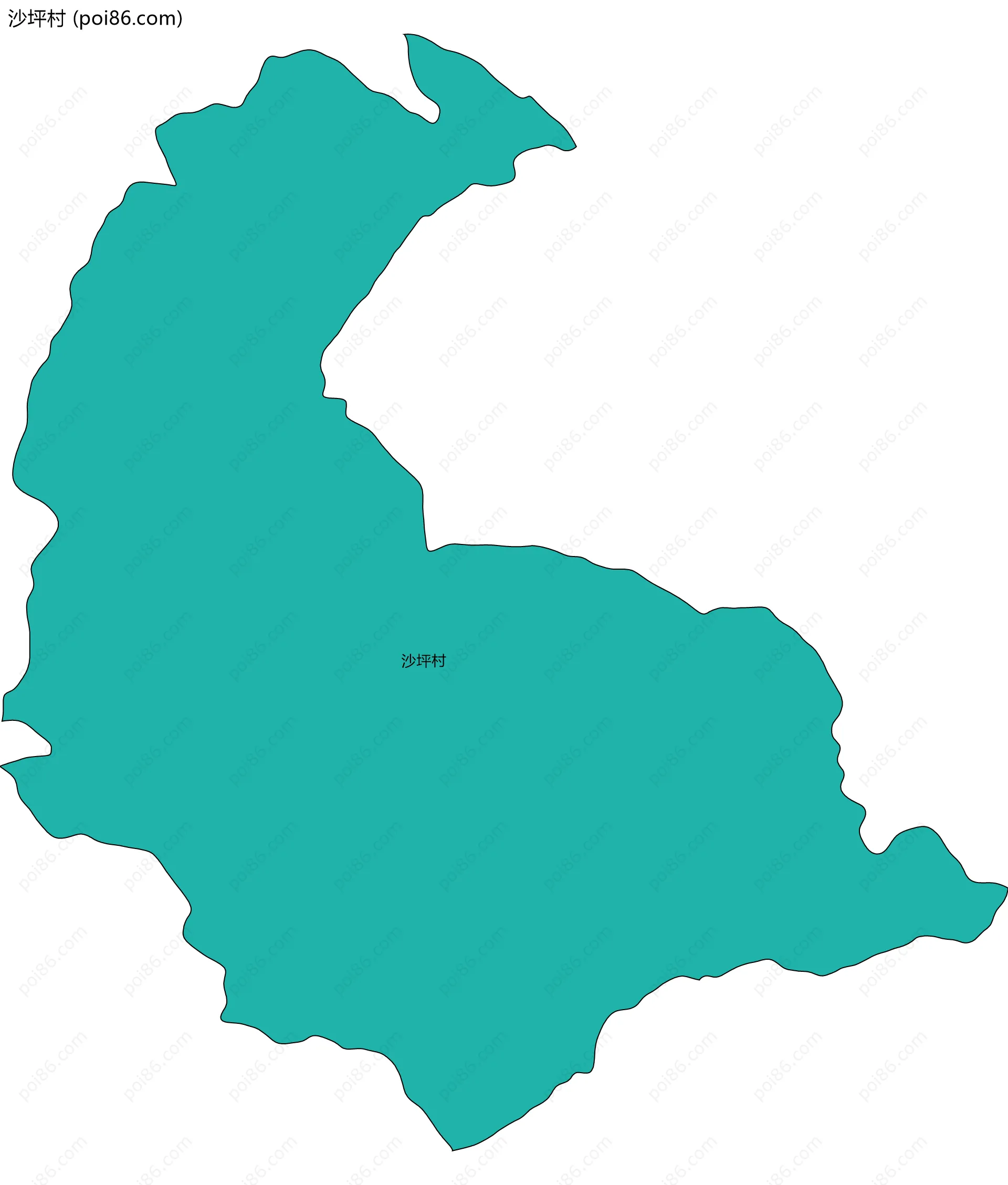 沙坪村边界地图