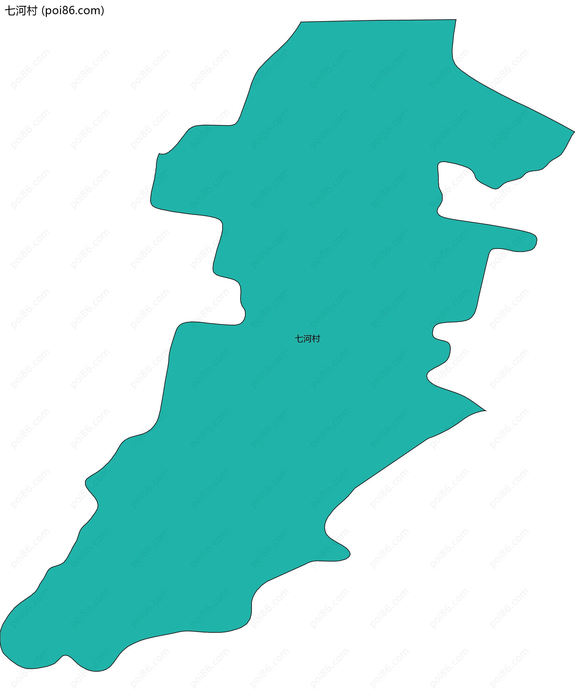 七河村边界地图