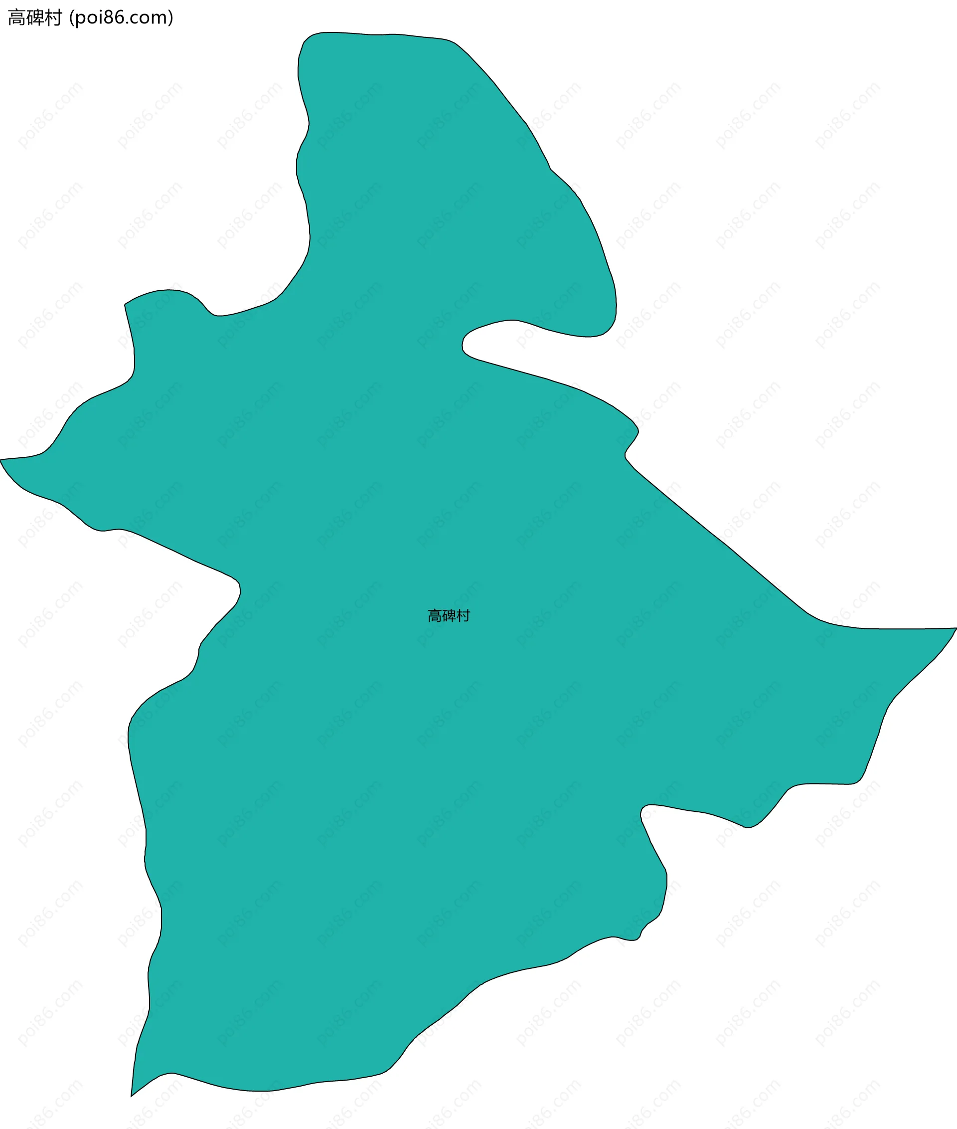 高碑村边界地图