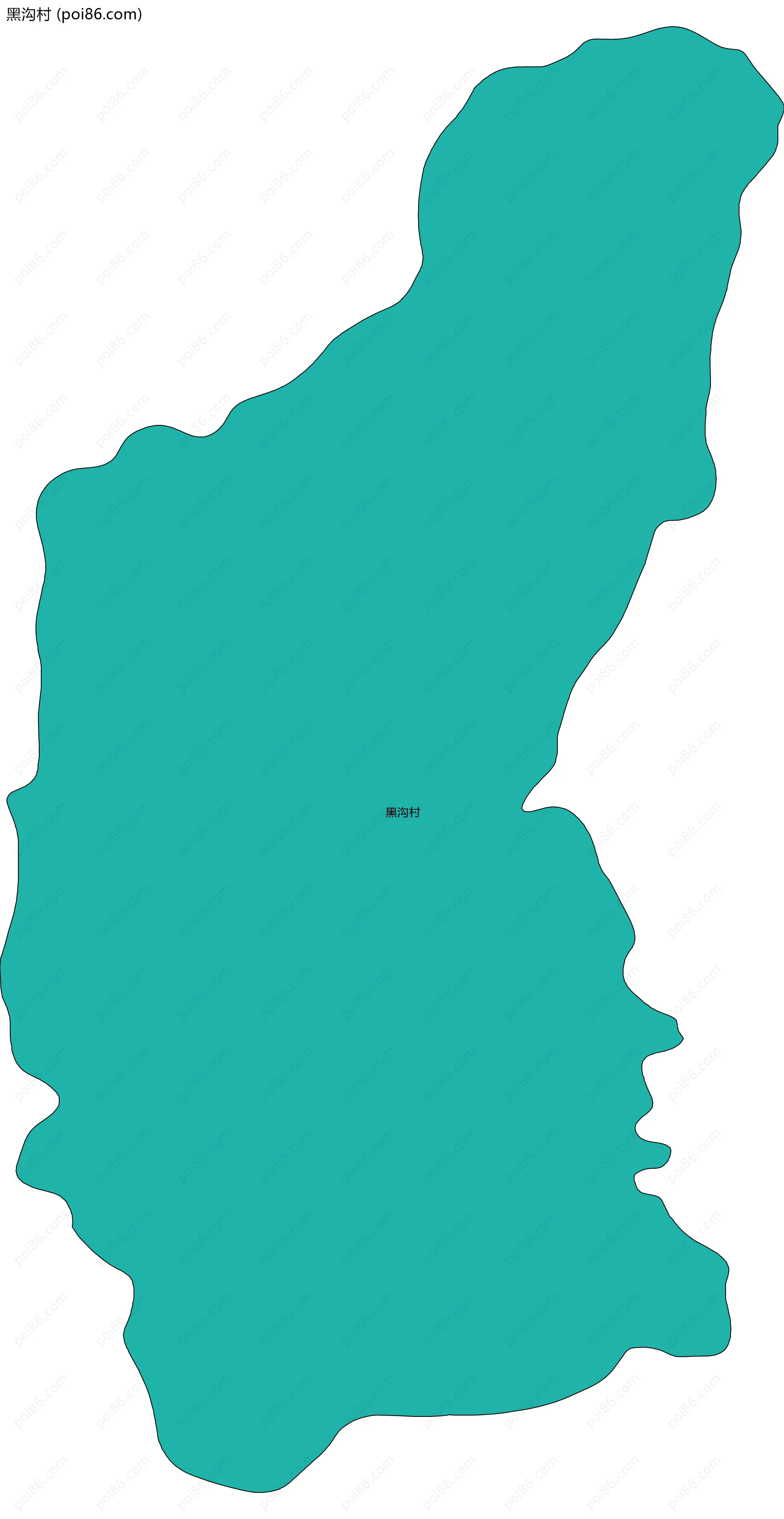 黑沟村边界地图