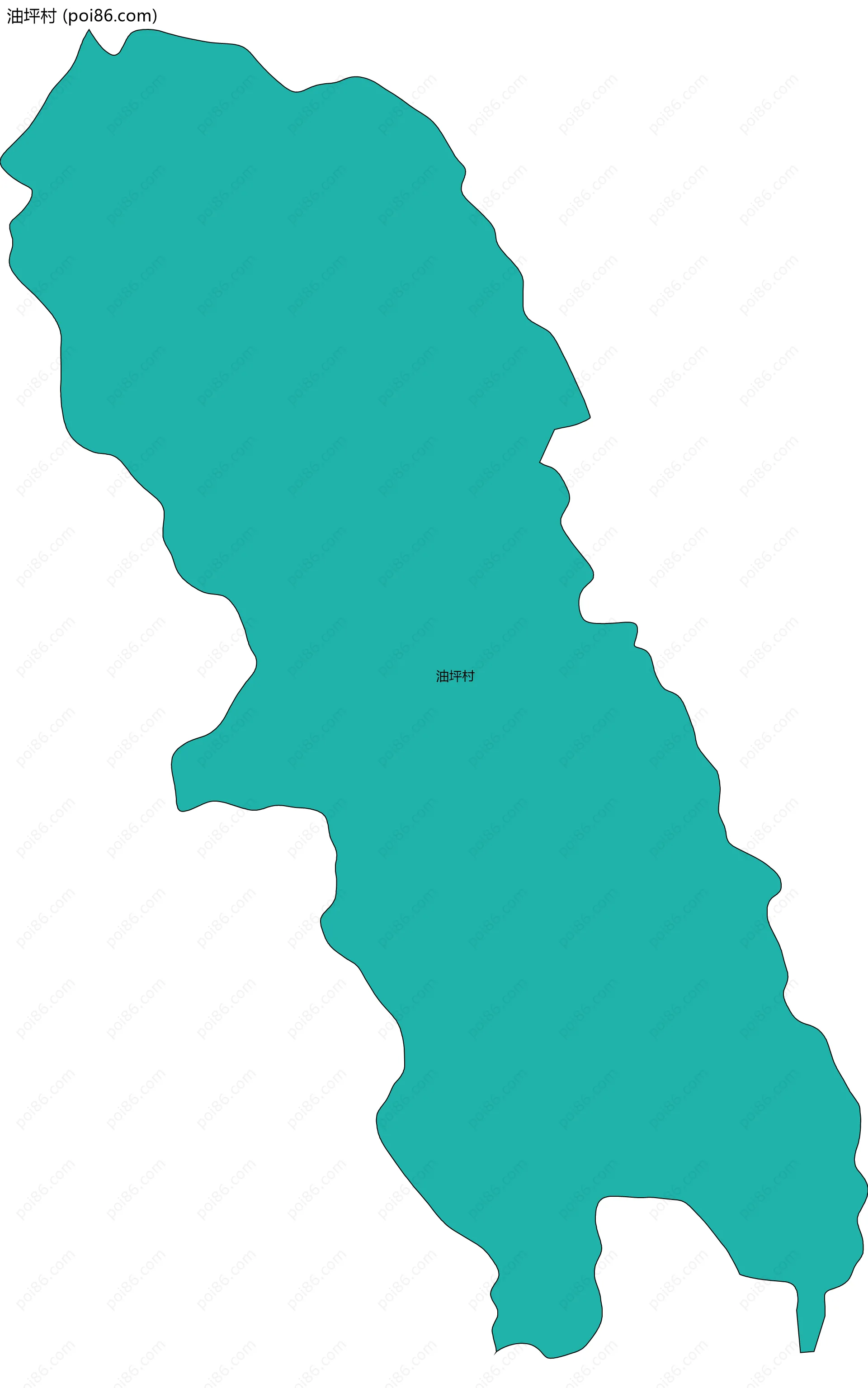 油坪村边界地图