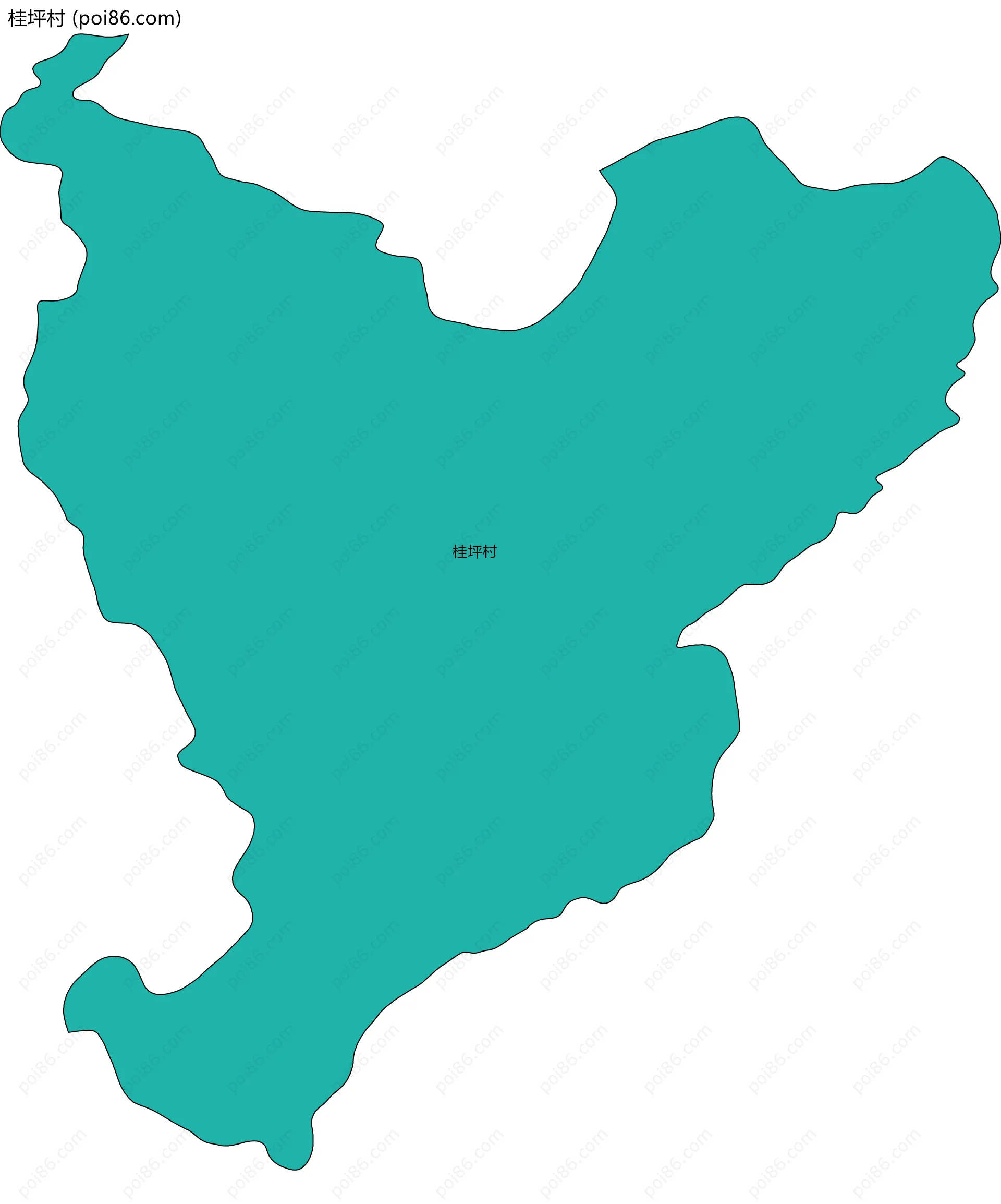 桂坪村边界地图