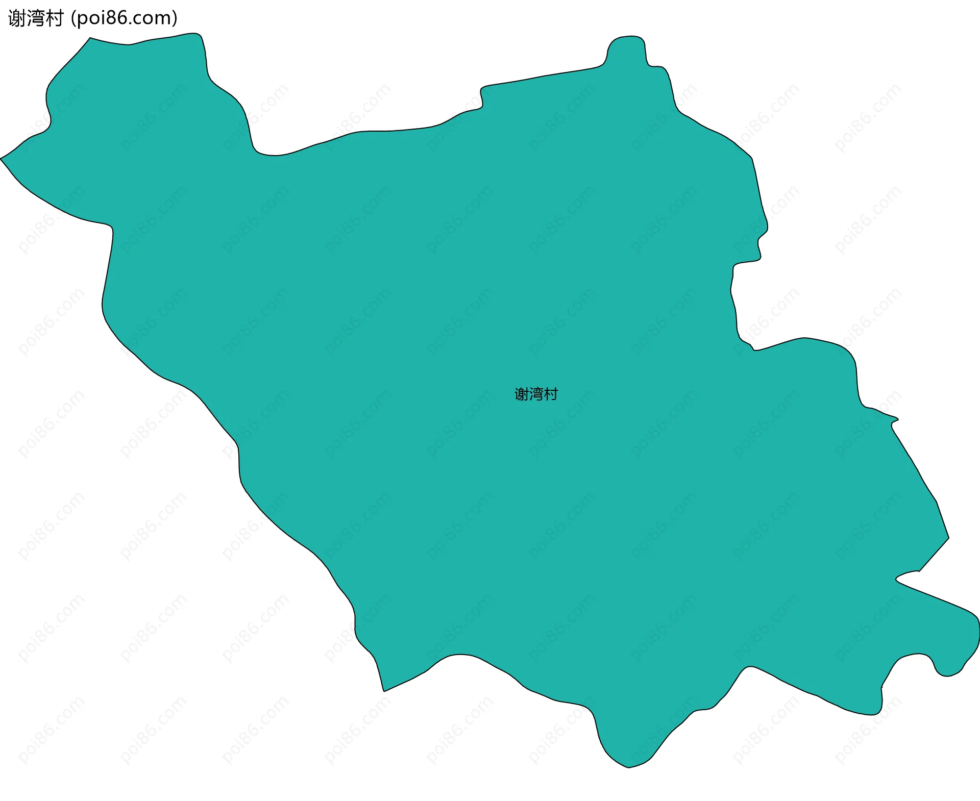 谢湾村边界地图