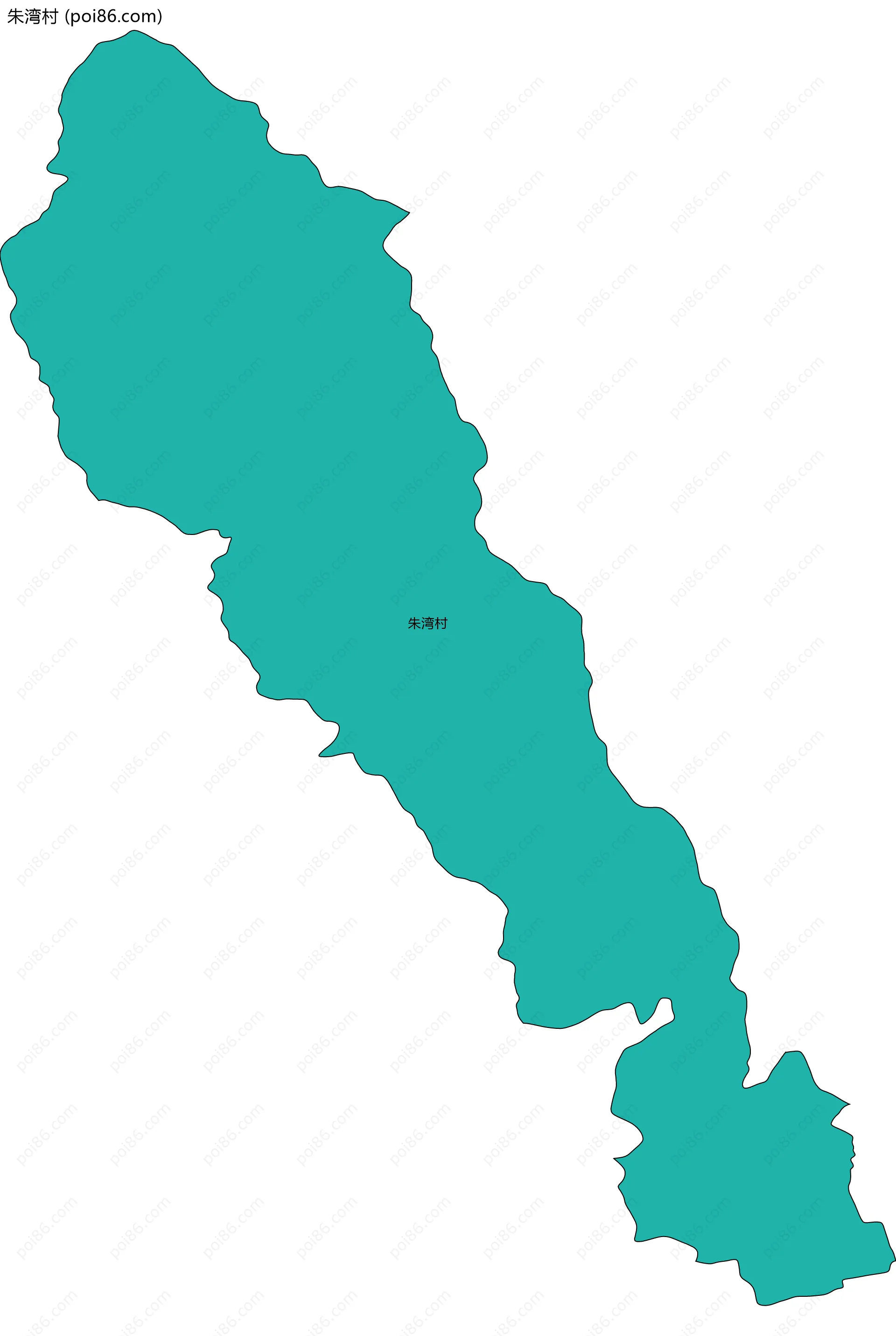 朱湾村边界地图