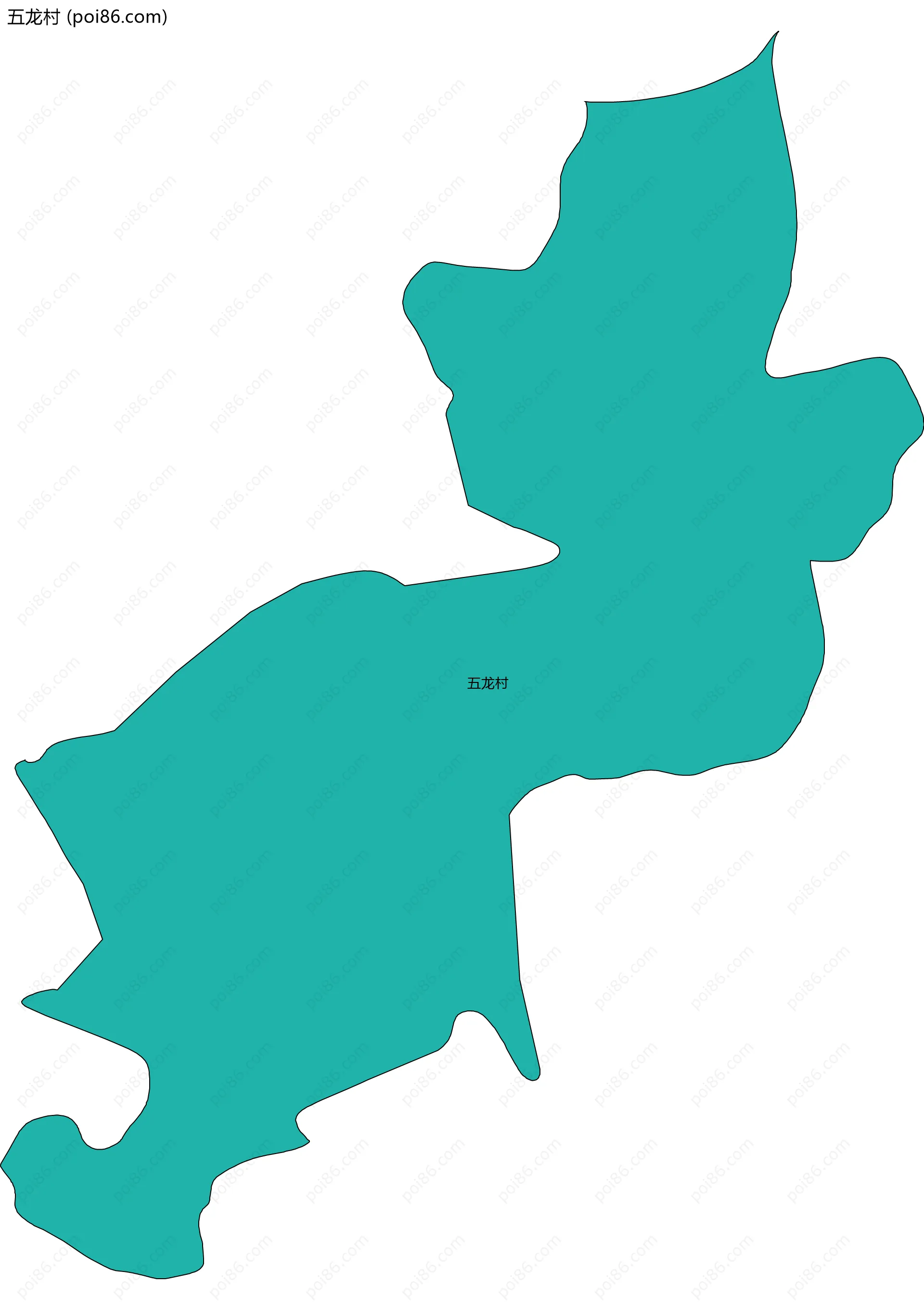 五龙村边界地图