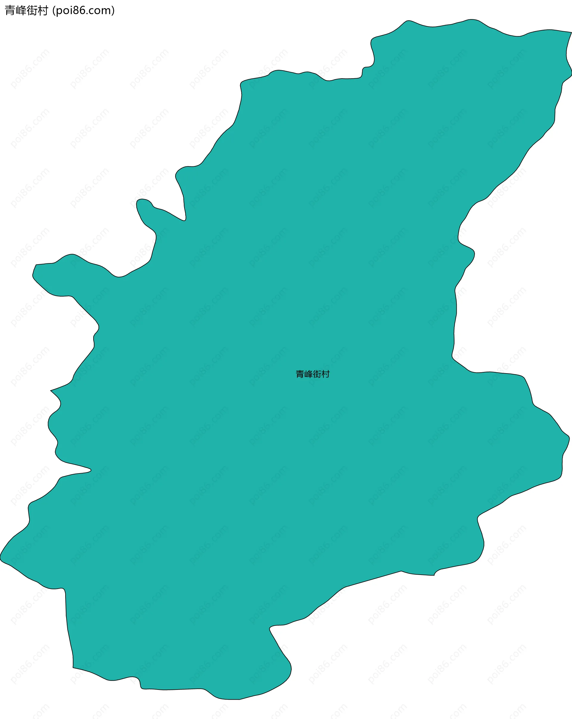 青峰街村边界地图
