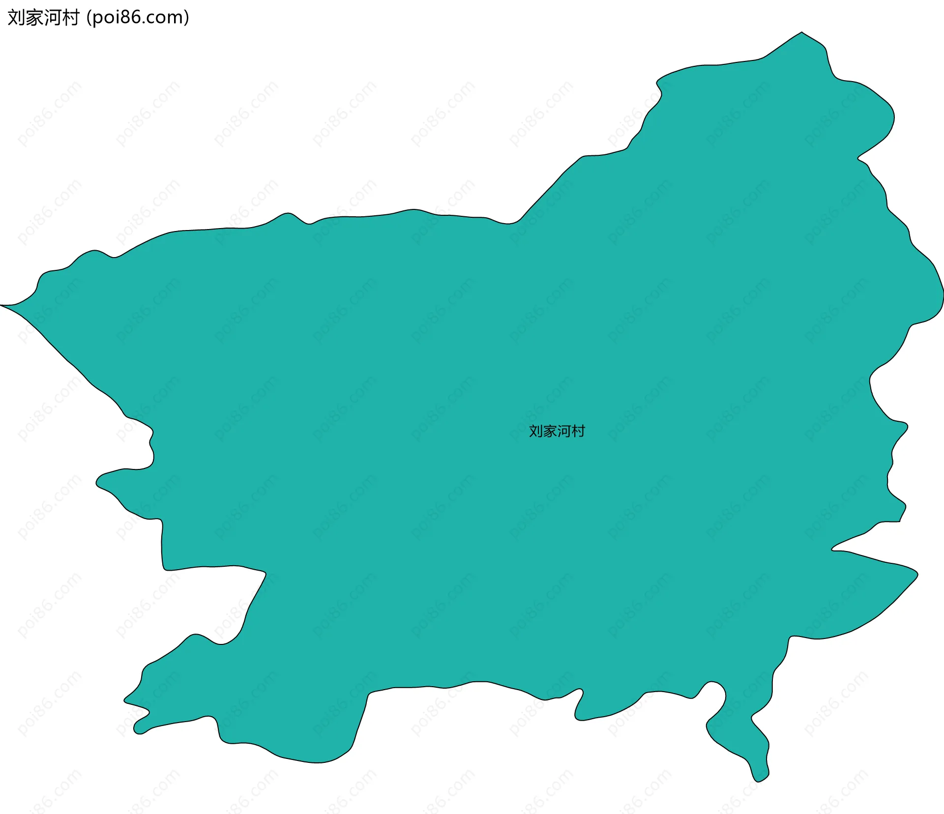 刘家河村边界地图