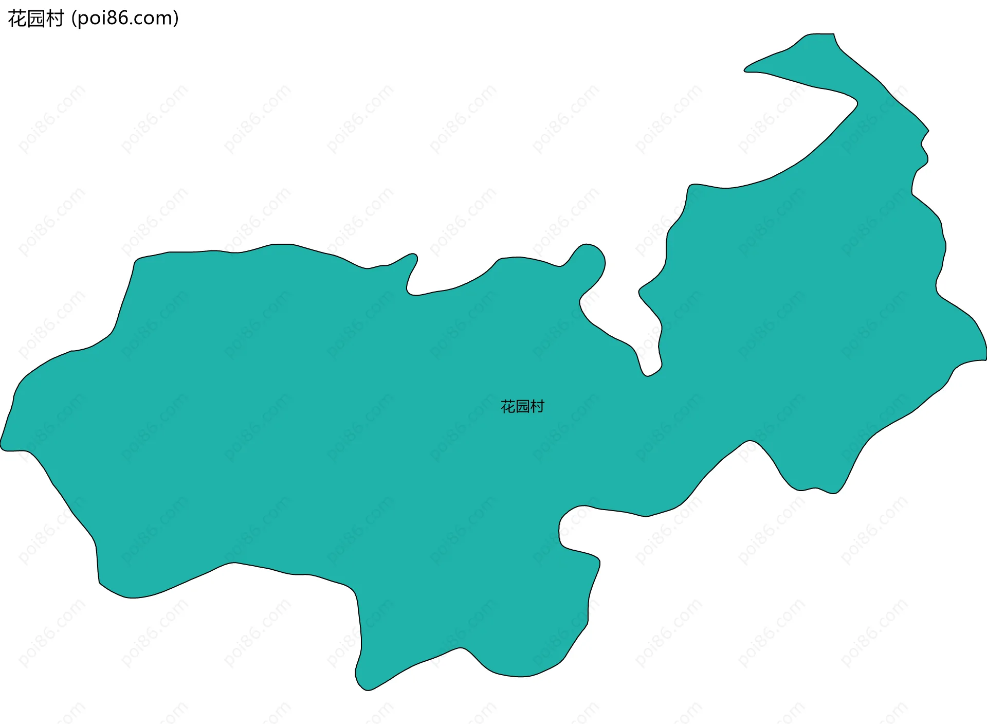 花园村边界地图