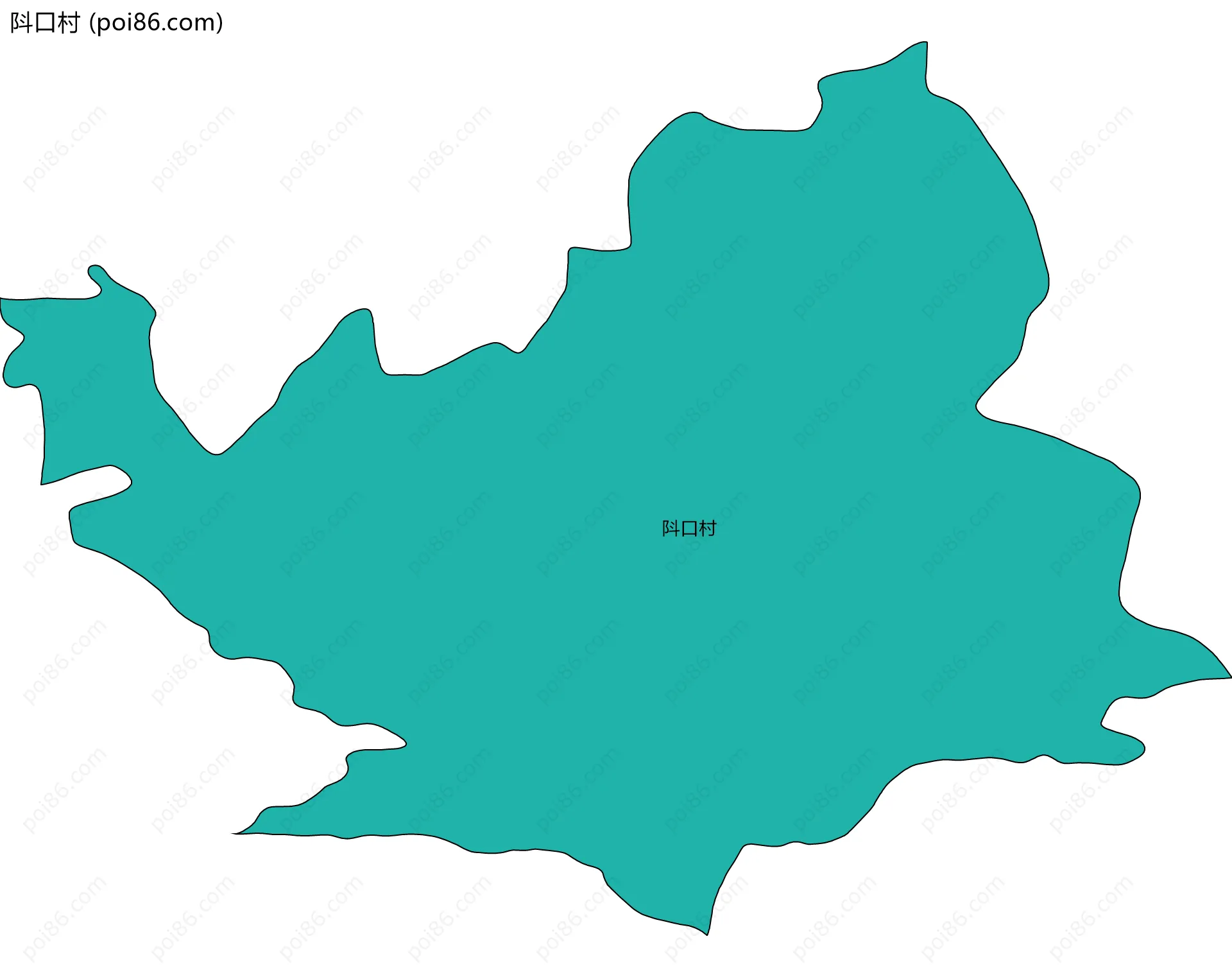 阧口村边界地图