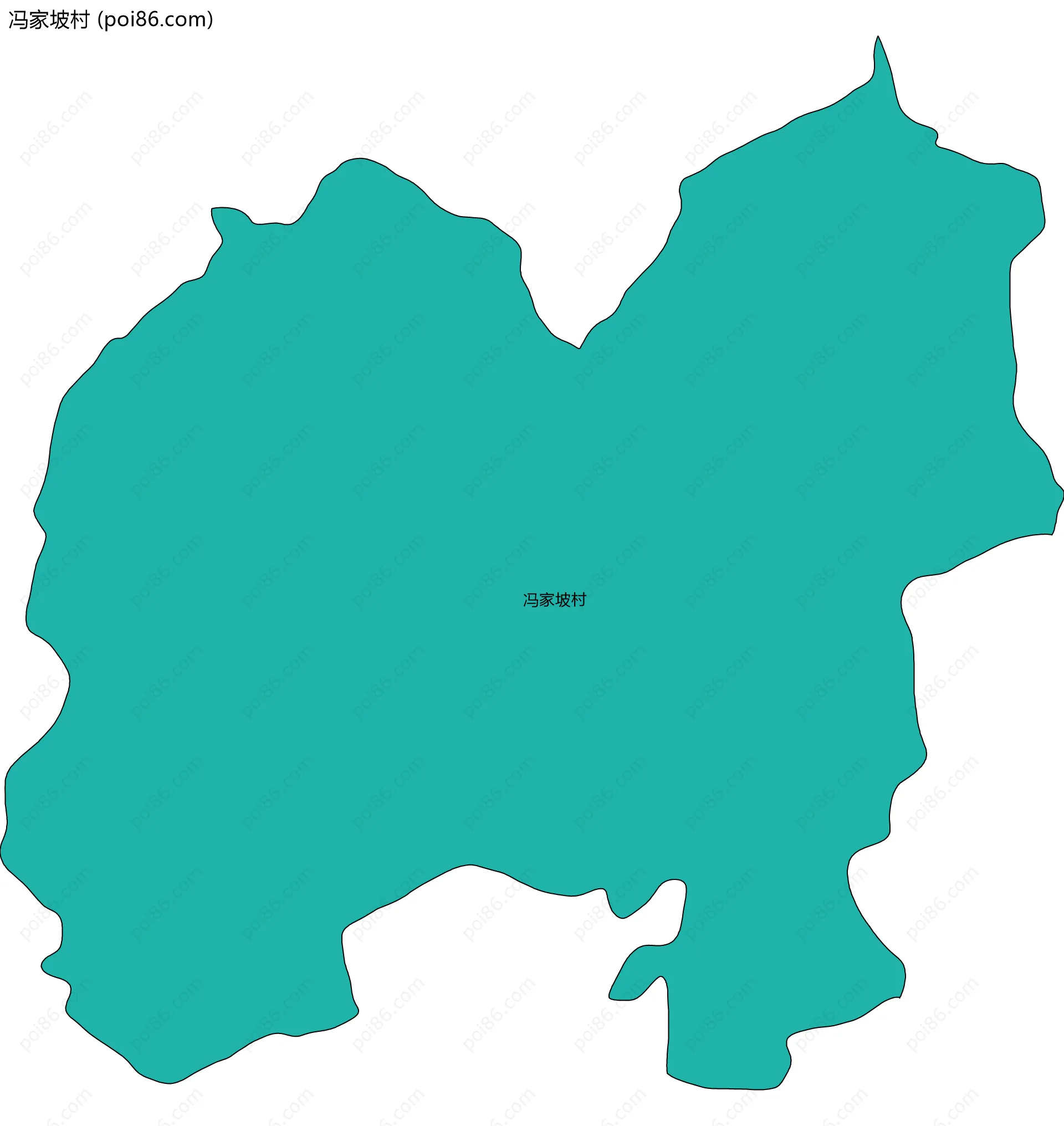 冯家坡村边界地图