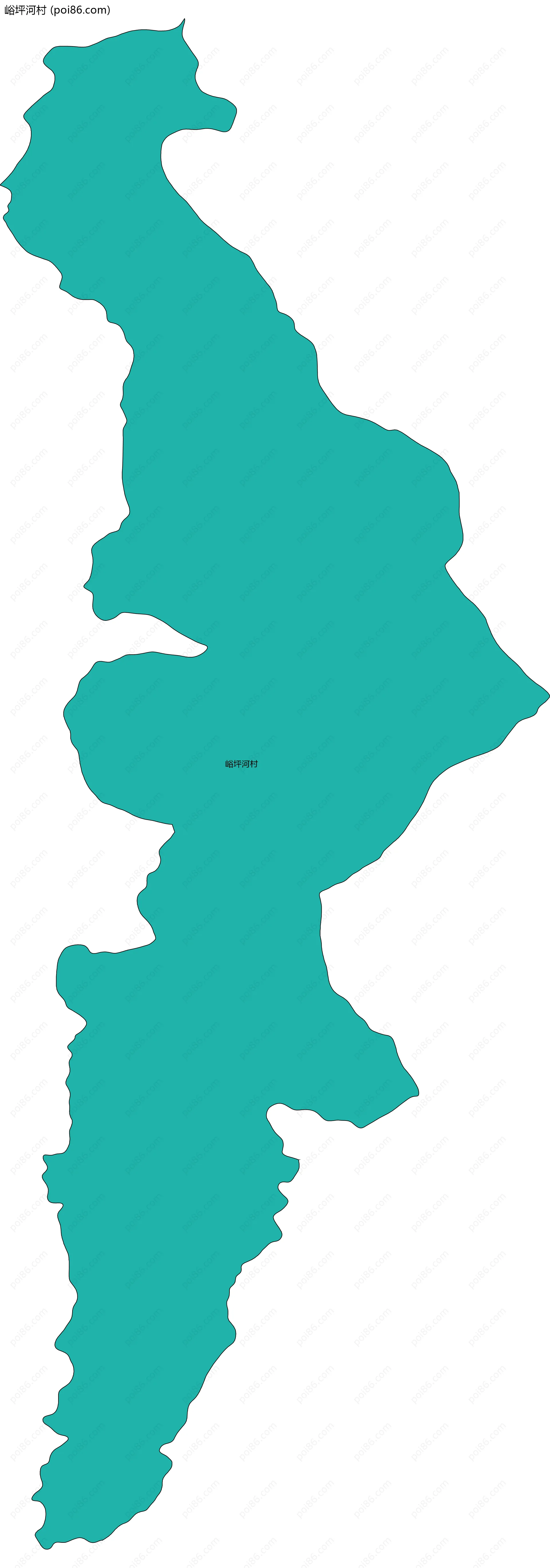 峪坪河村边界地图