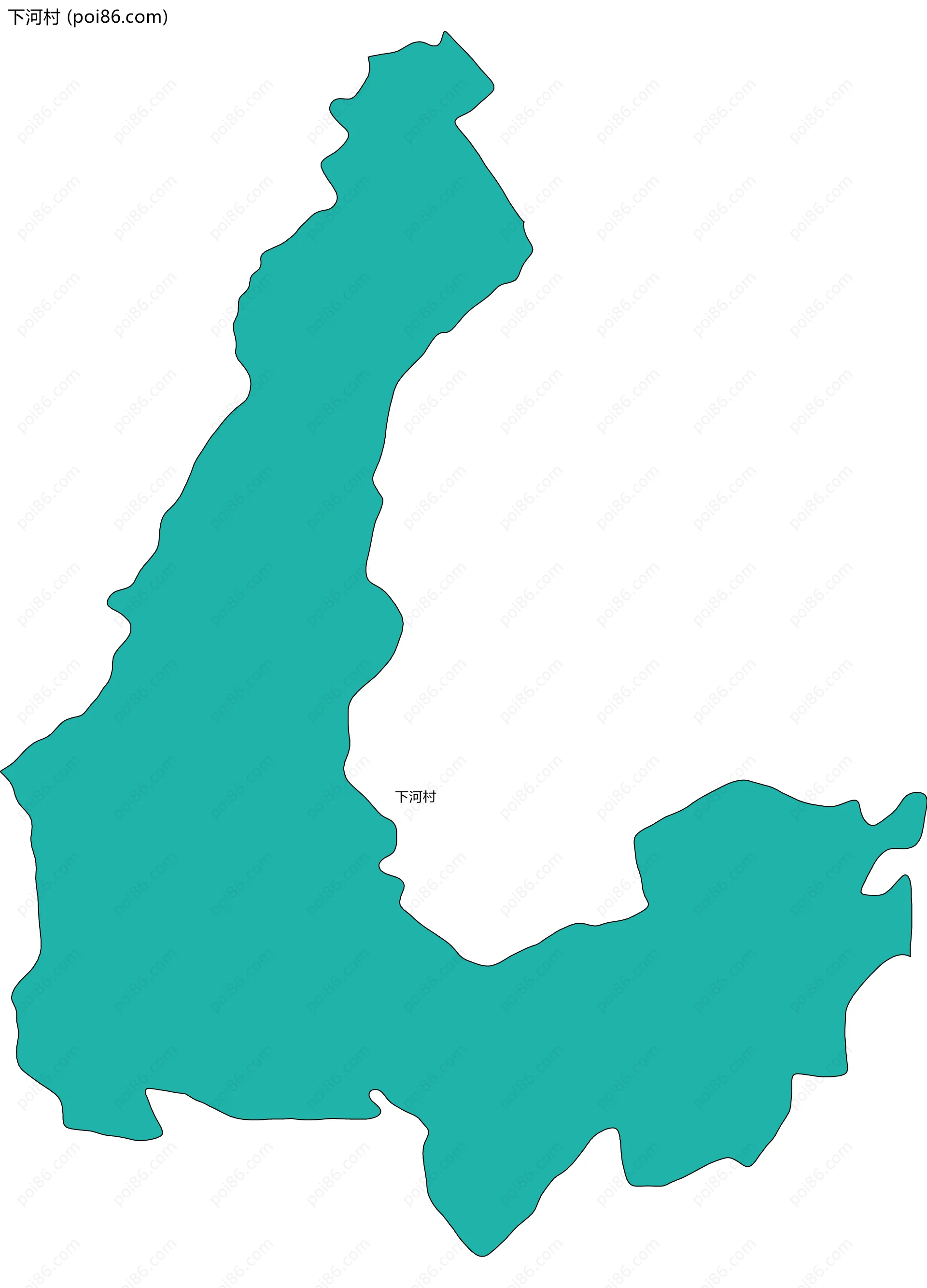 下河村边界地图