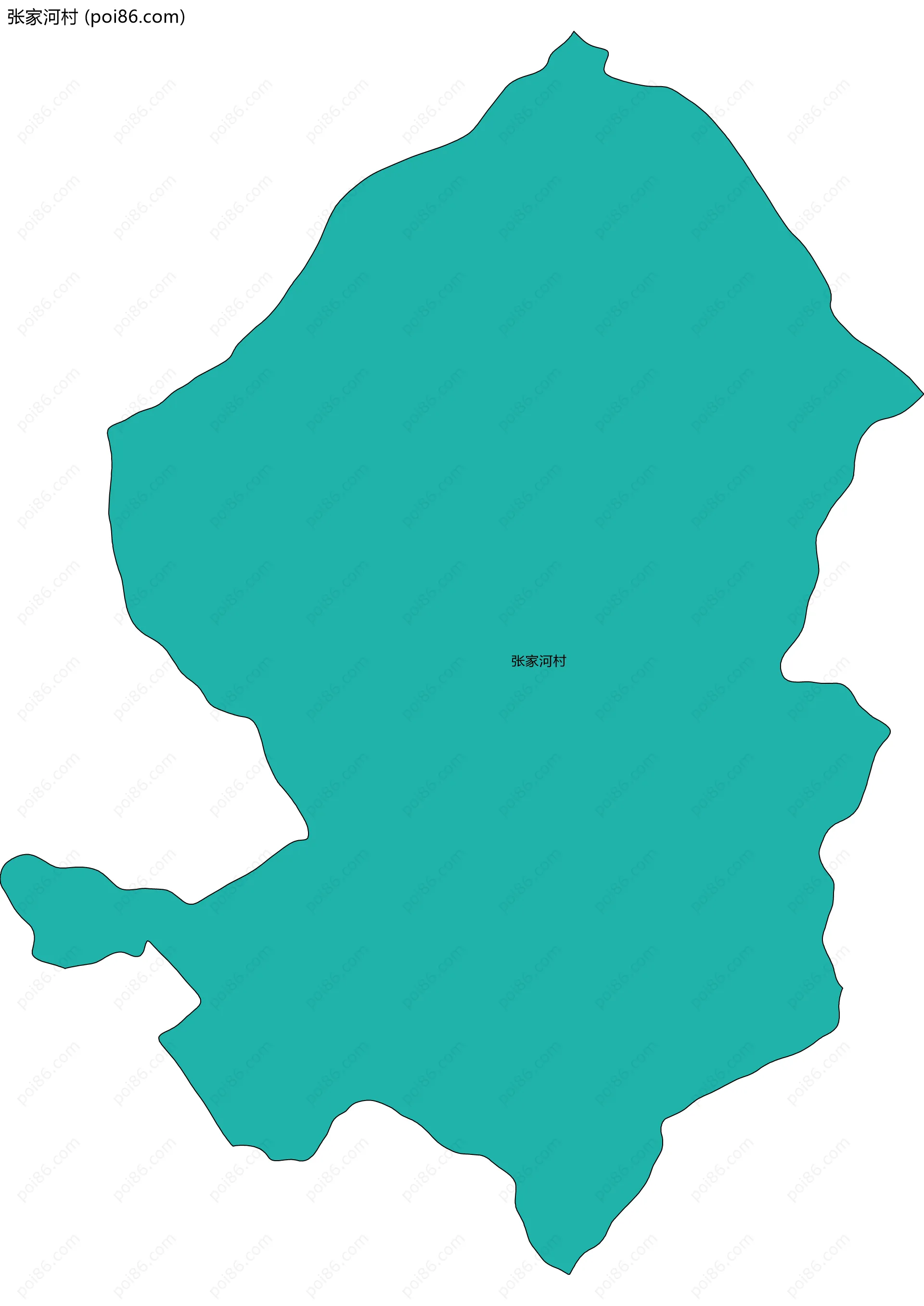 张家河村边界地图