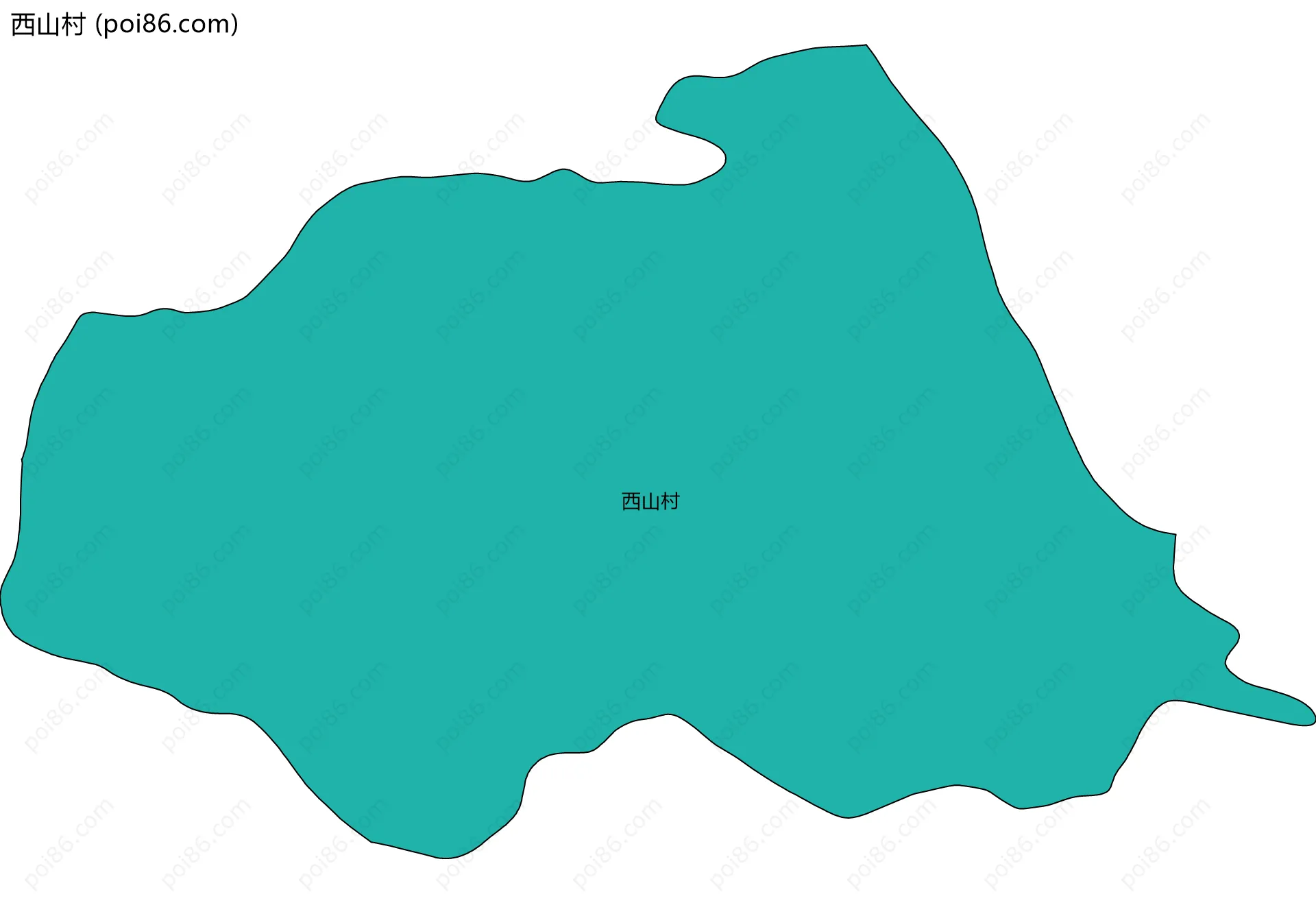 西山村边界地图