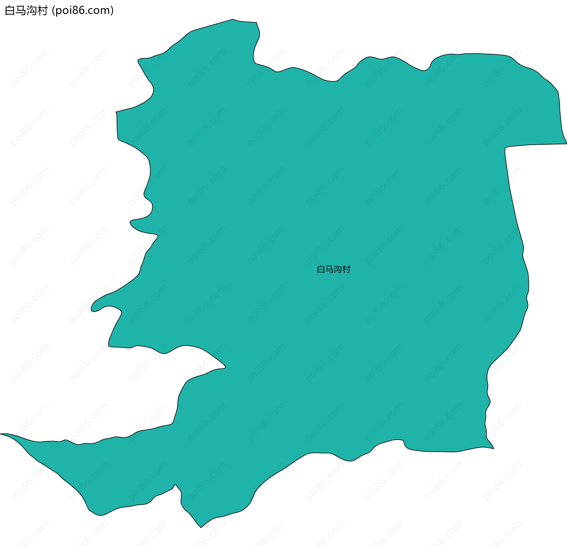 白马沟村边界地图