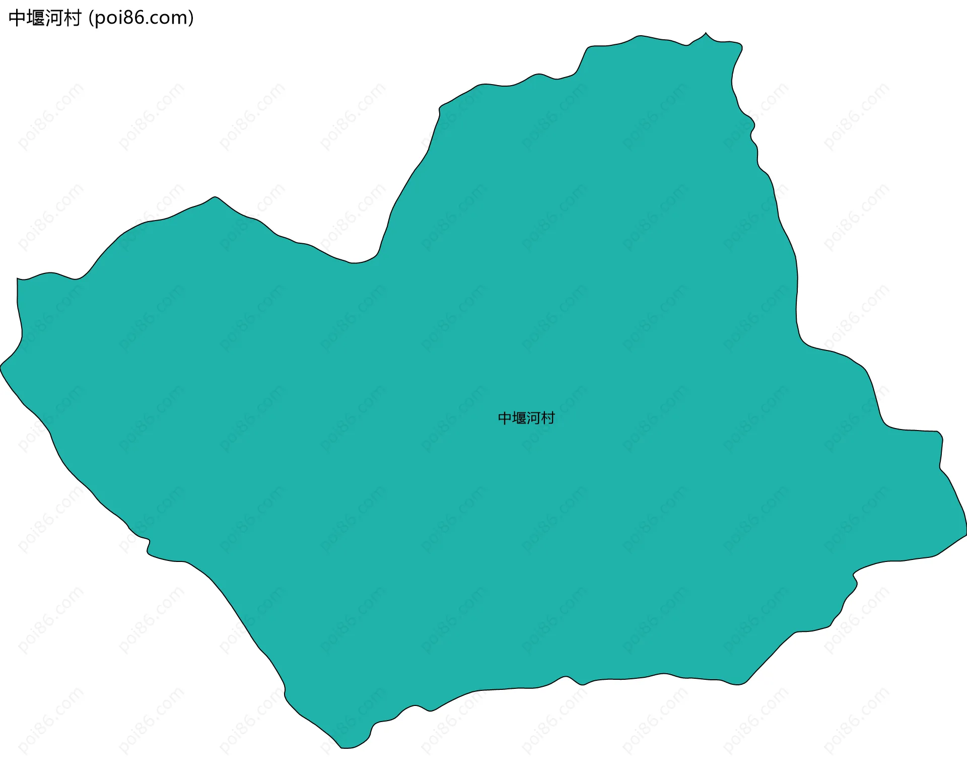 中堰河村边界地图