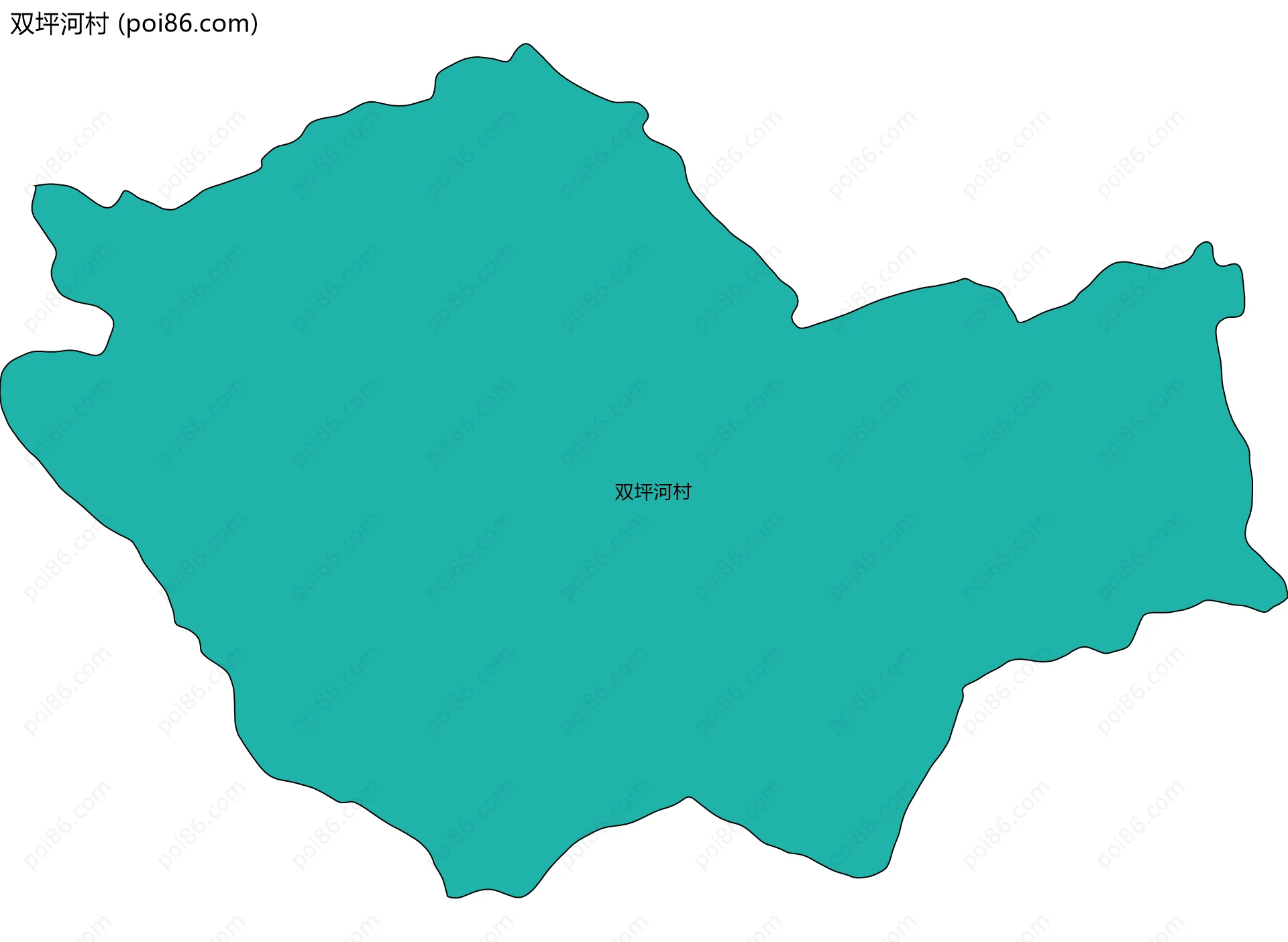 双坪河村边界地图