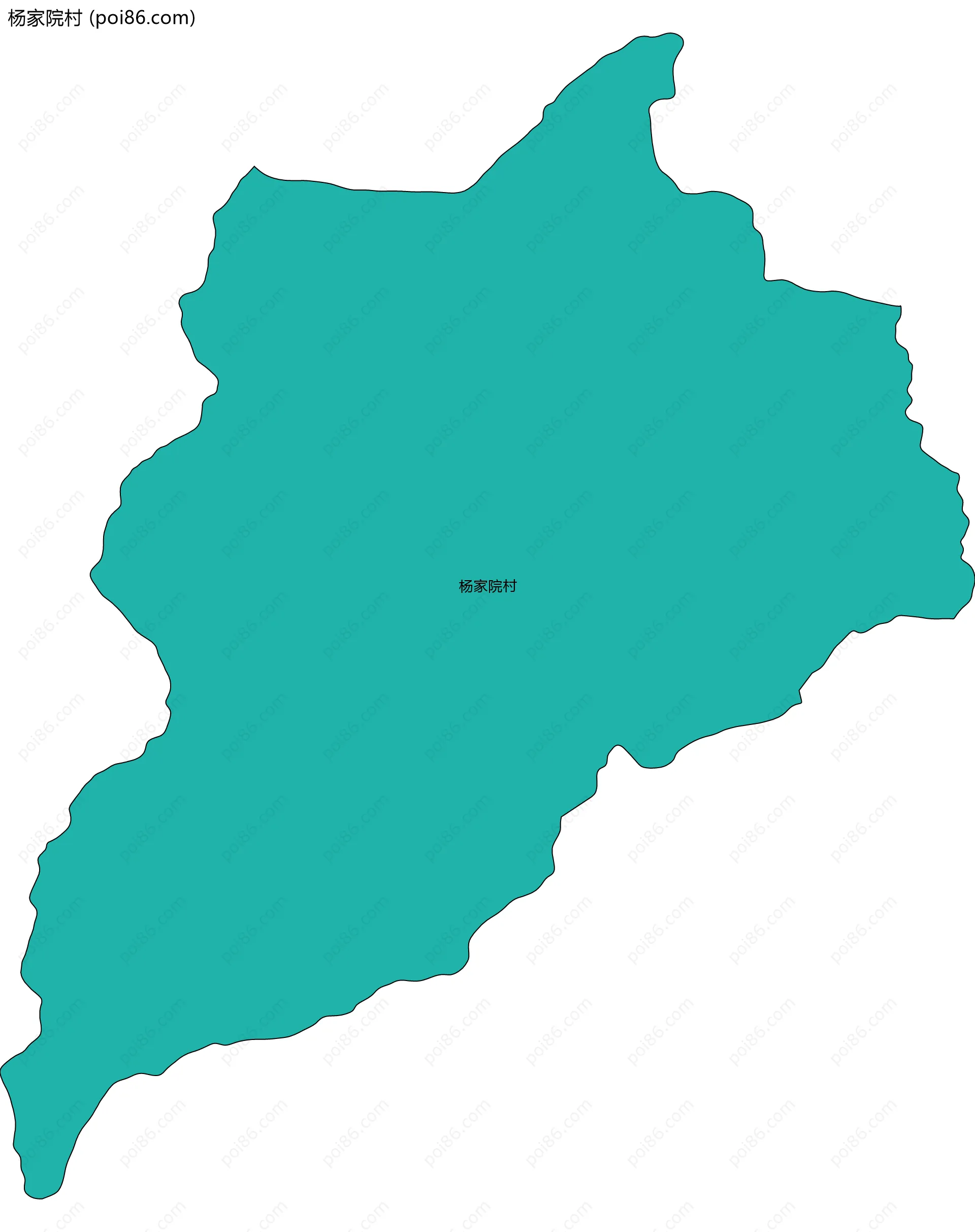 杨家院村边界地图