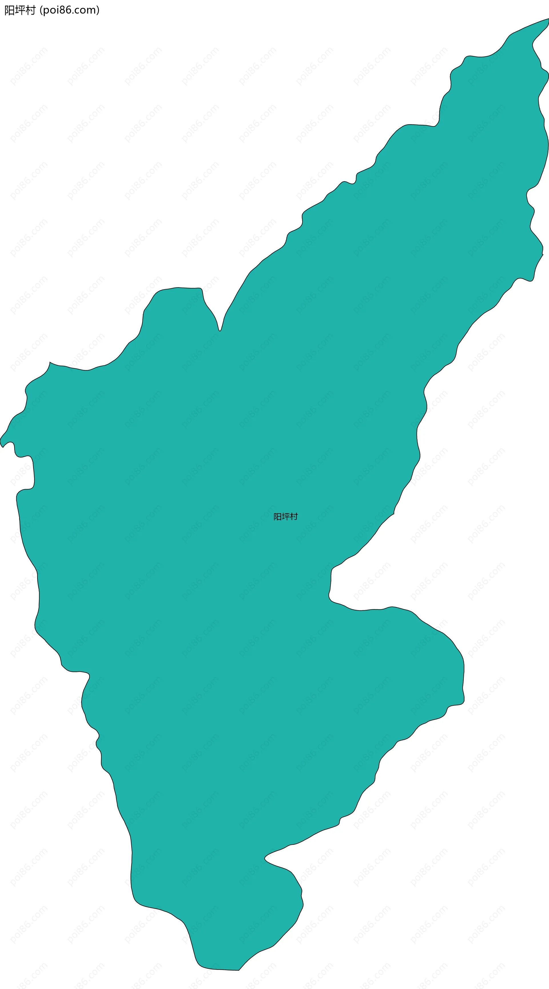 阳坪村边界地图