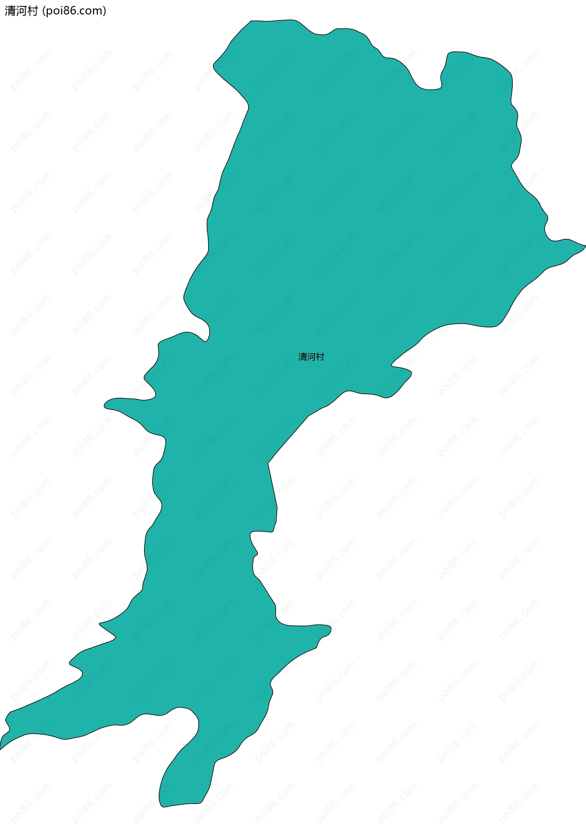 清河村边界地图