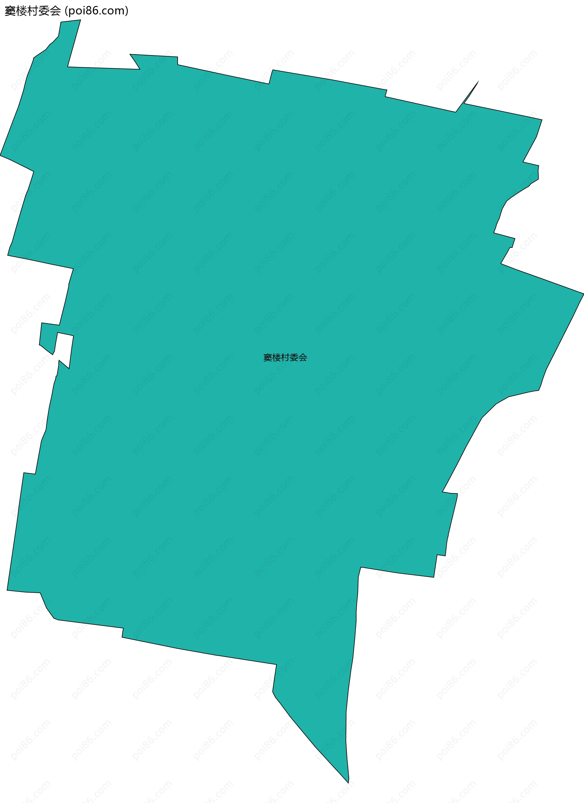 窦楼村委会边界地图
