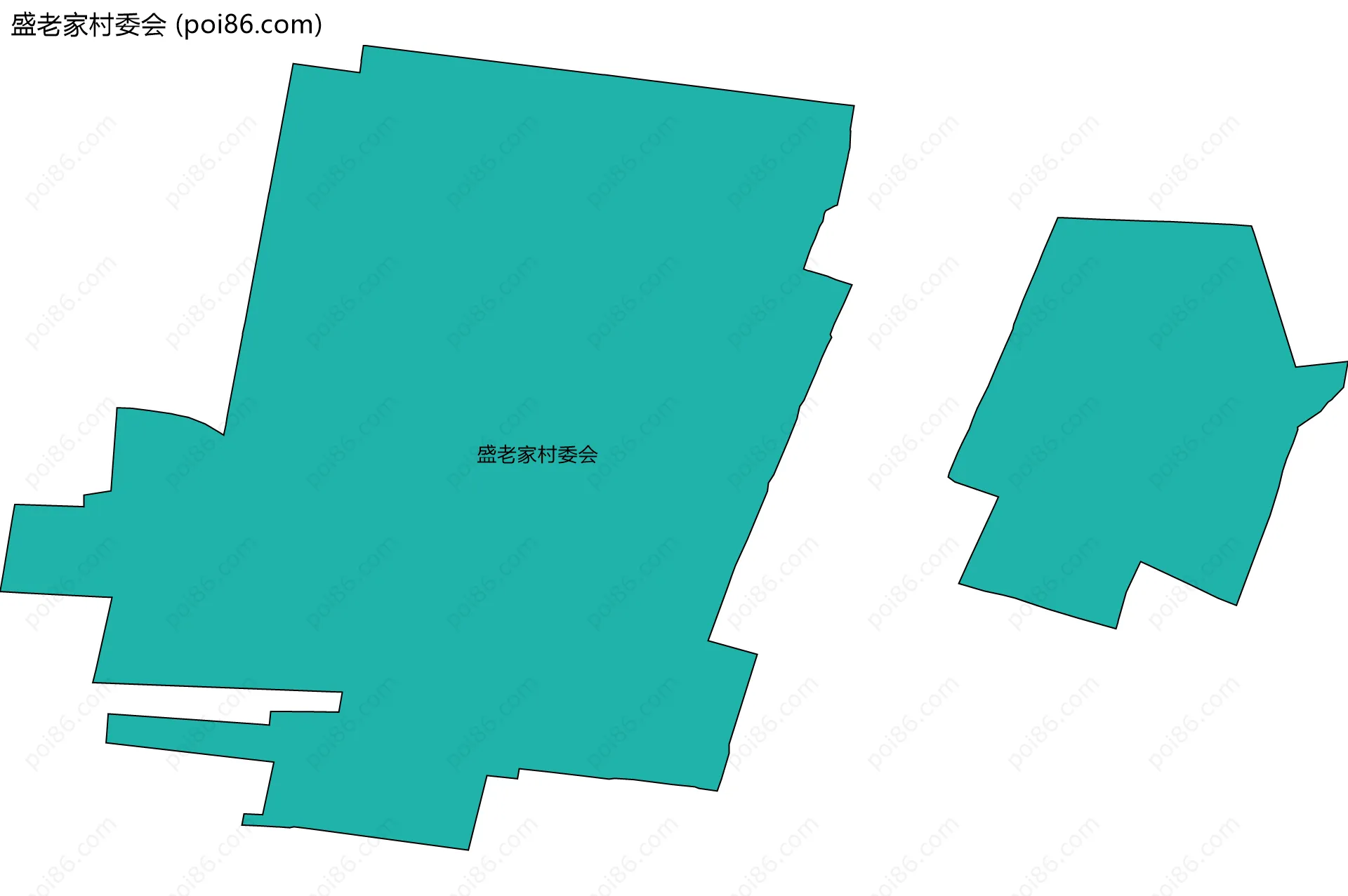 盛老家村委会边界地图