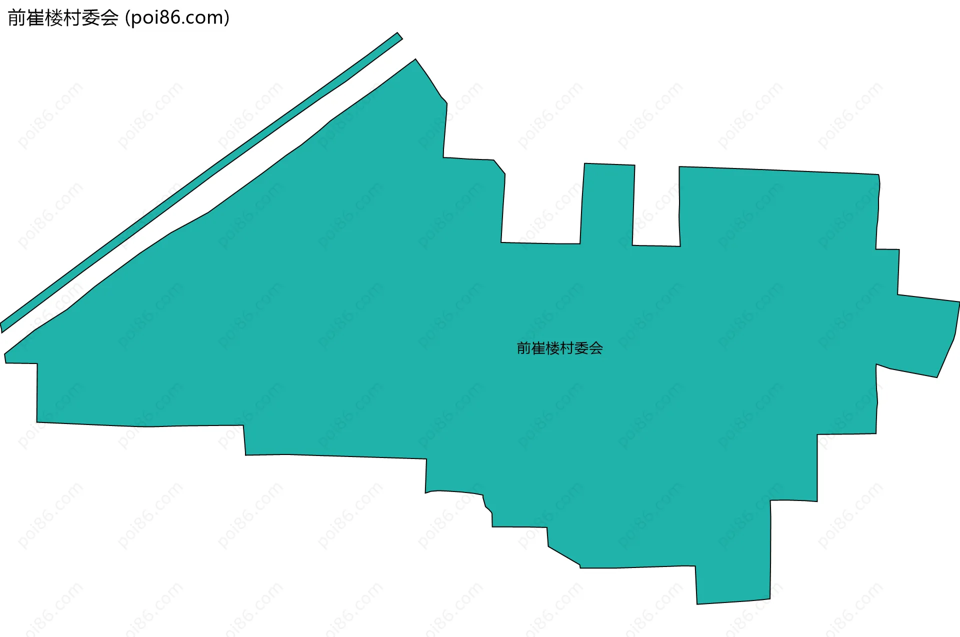前崔楼村委会边界地图