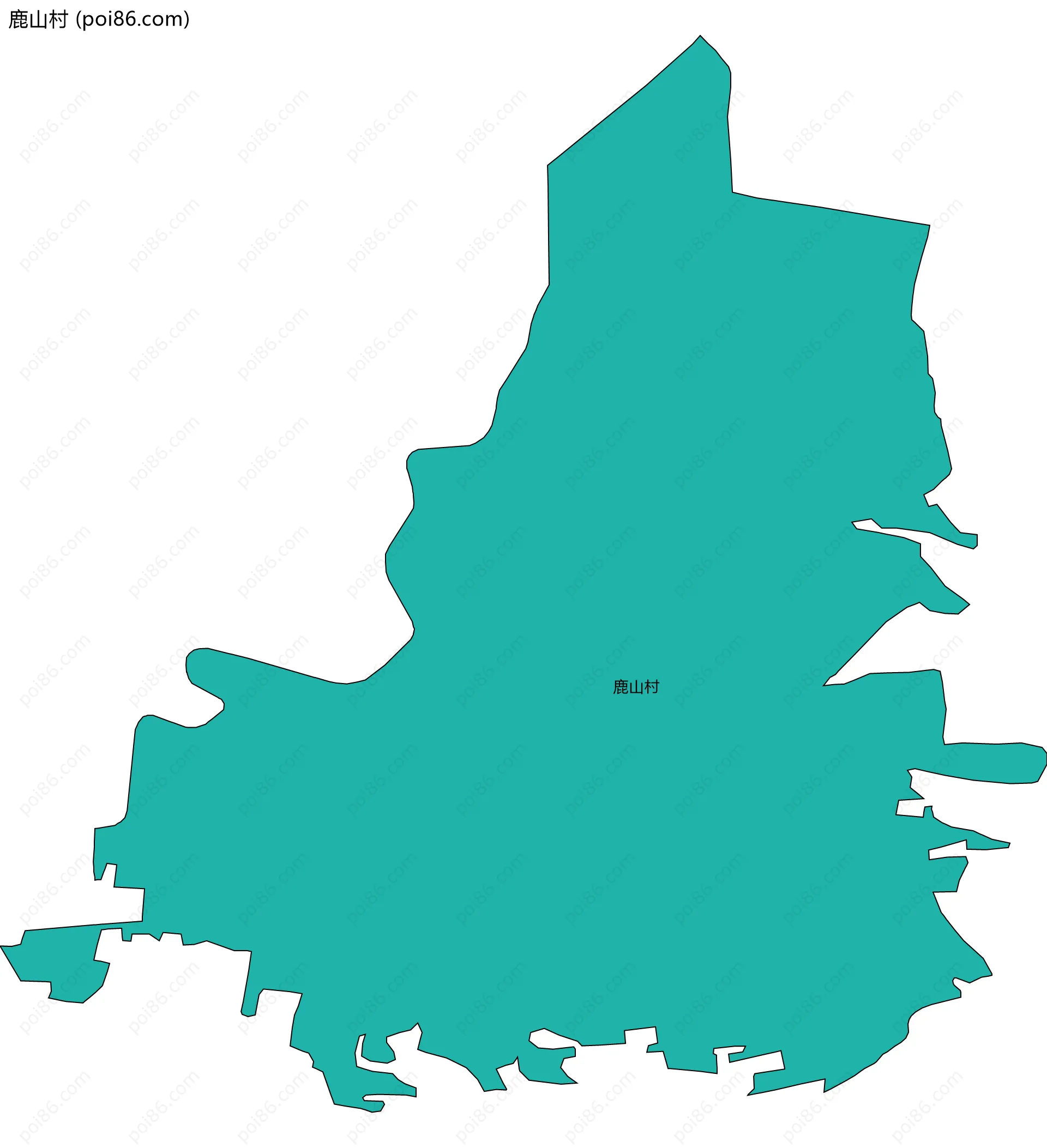 鹿山村边界地图