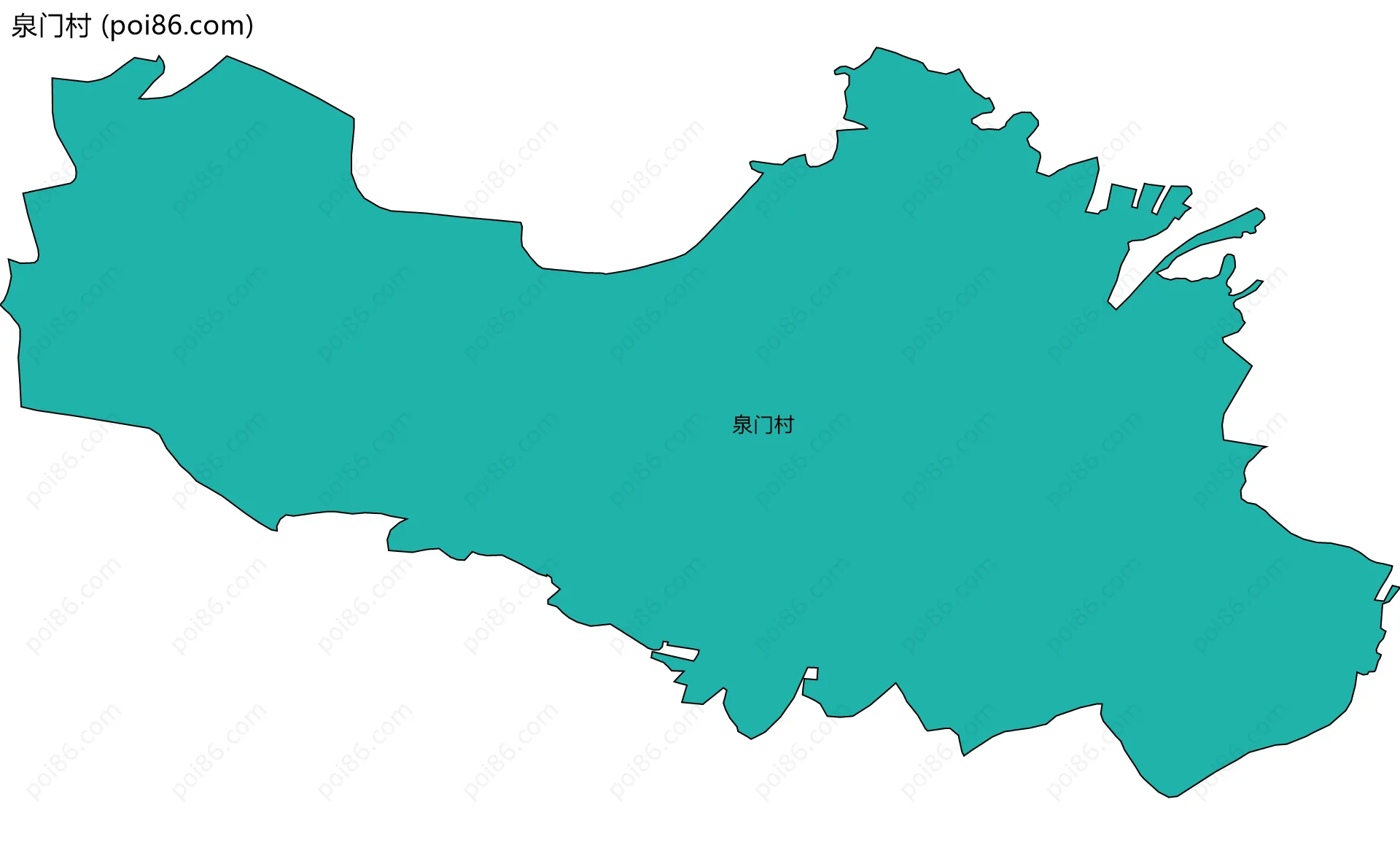 泉门村边界地图