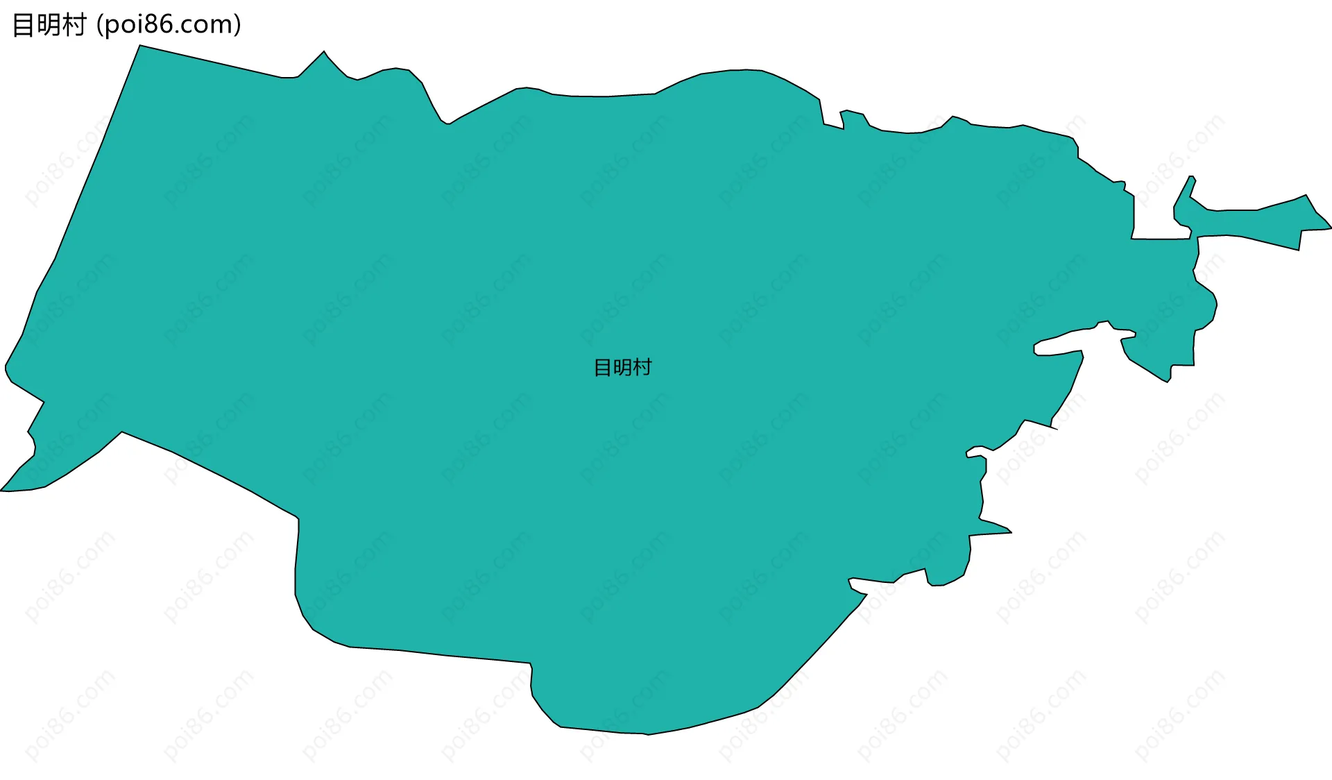 目明村边界地图