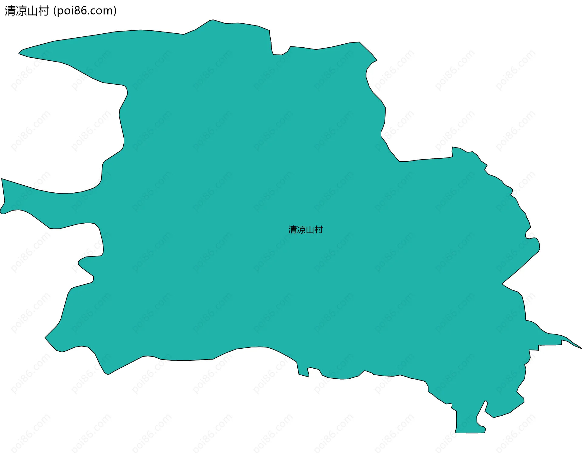 清凉山村边界地图