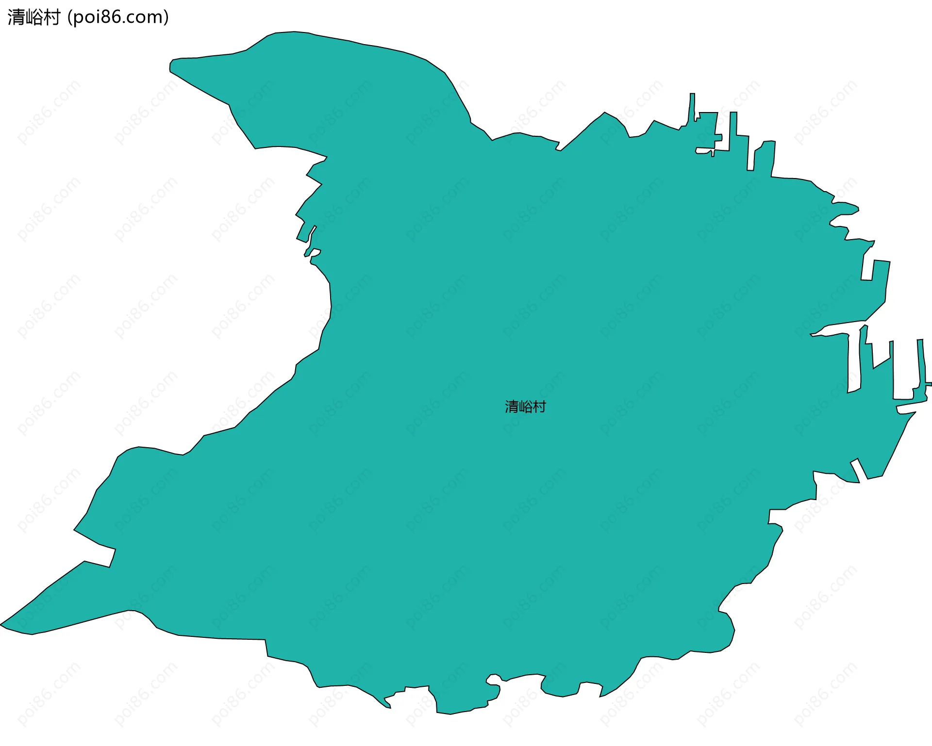 清峪村边界地图