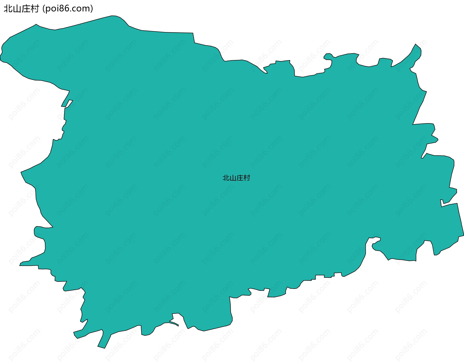 北山庄村边界地图