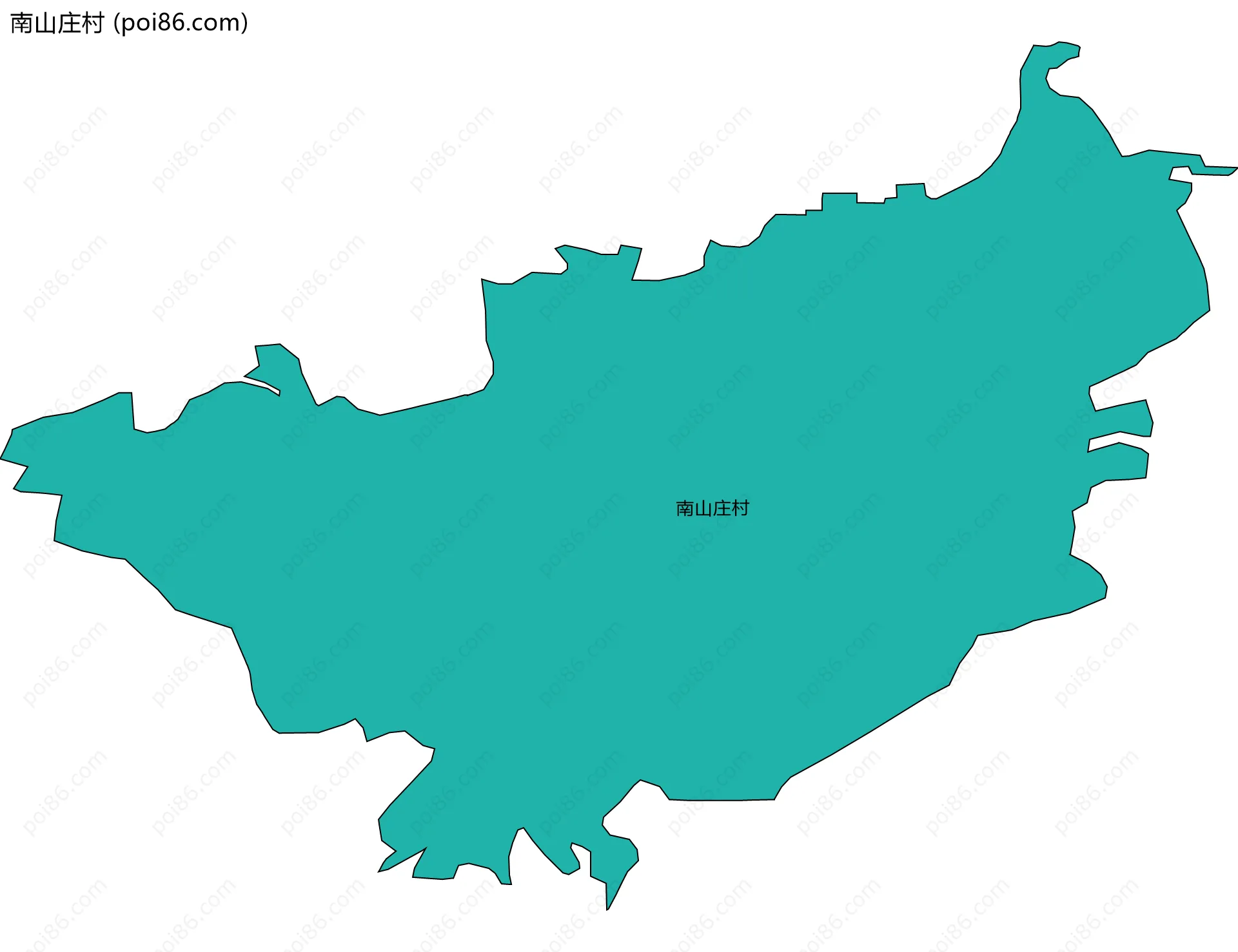 南山庄村边界地图