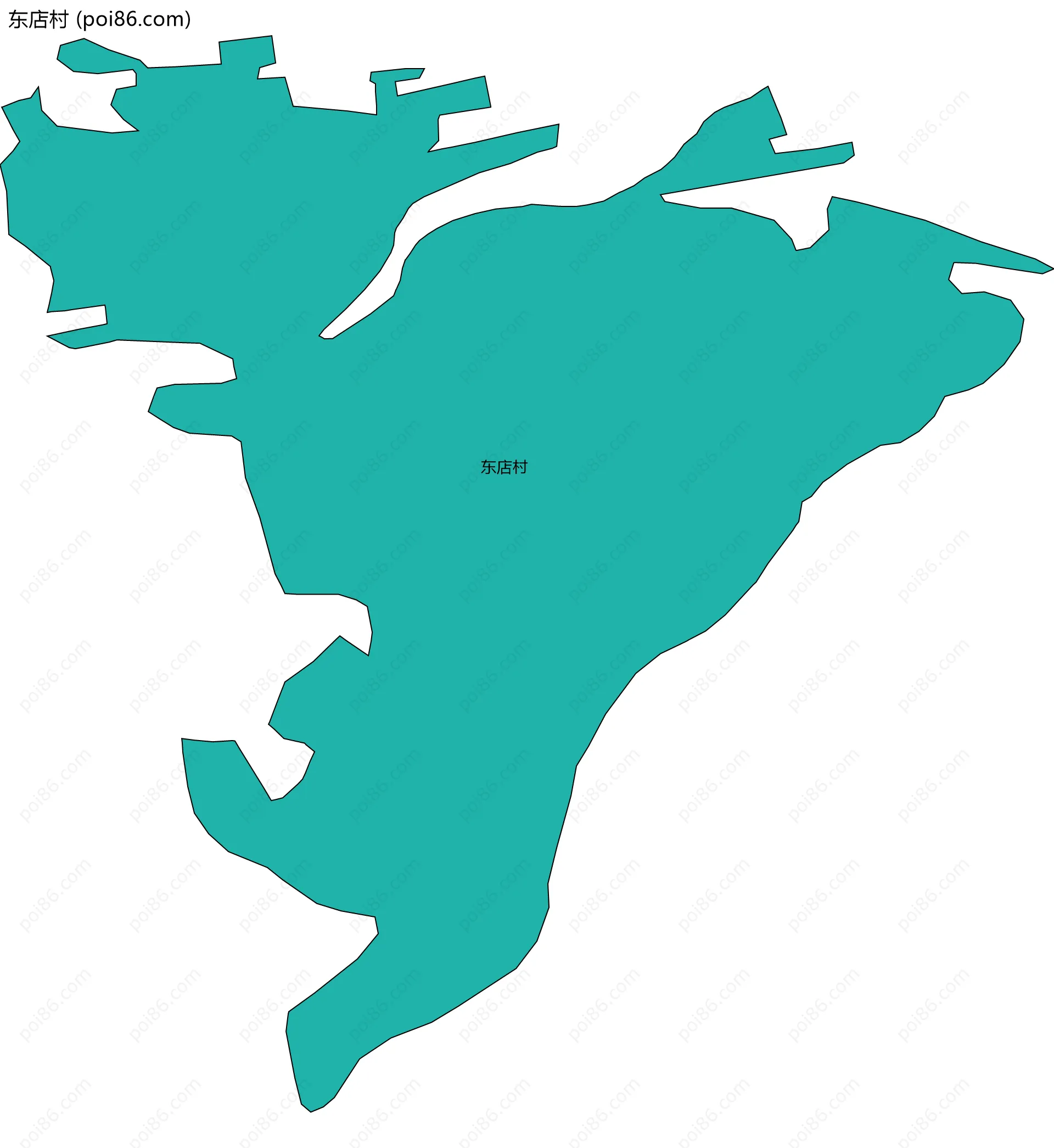 东店村边界地图