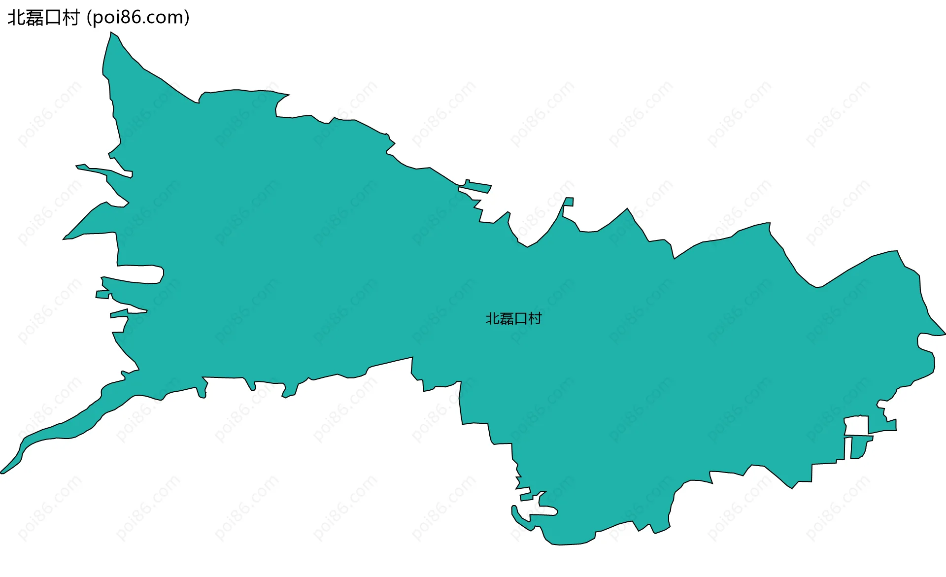 北磊口村边界地图