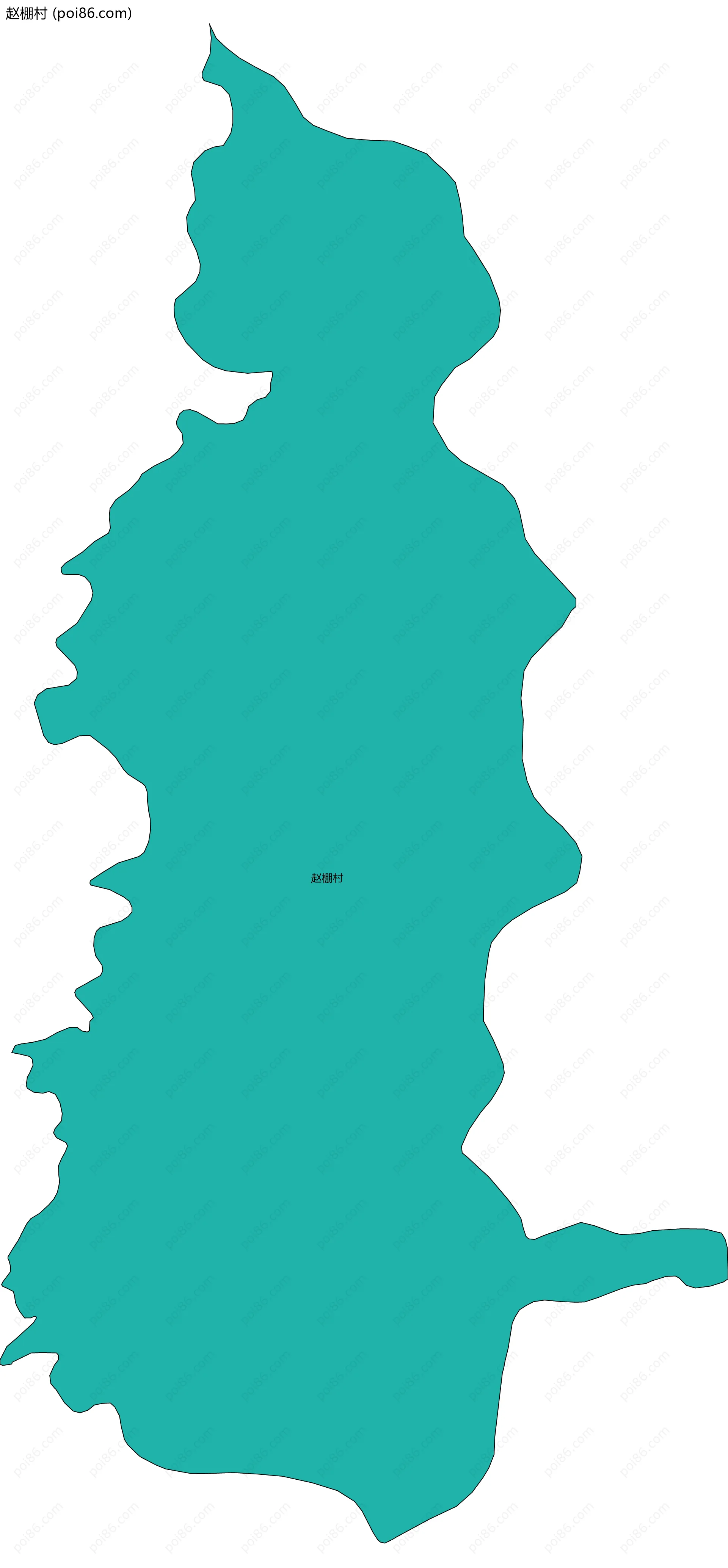 赵棚村边界地图