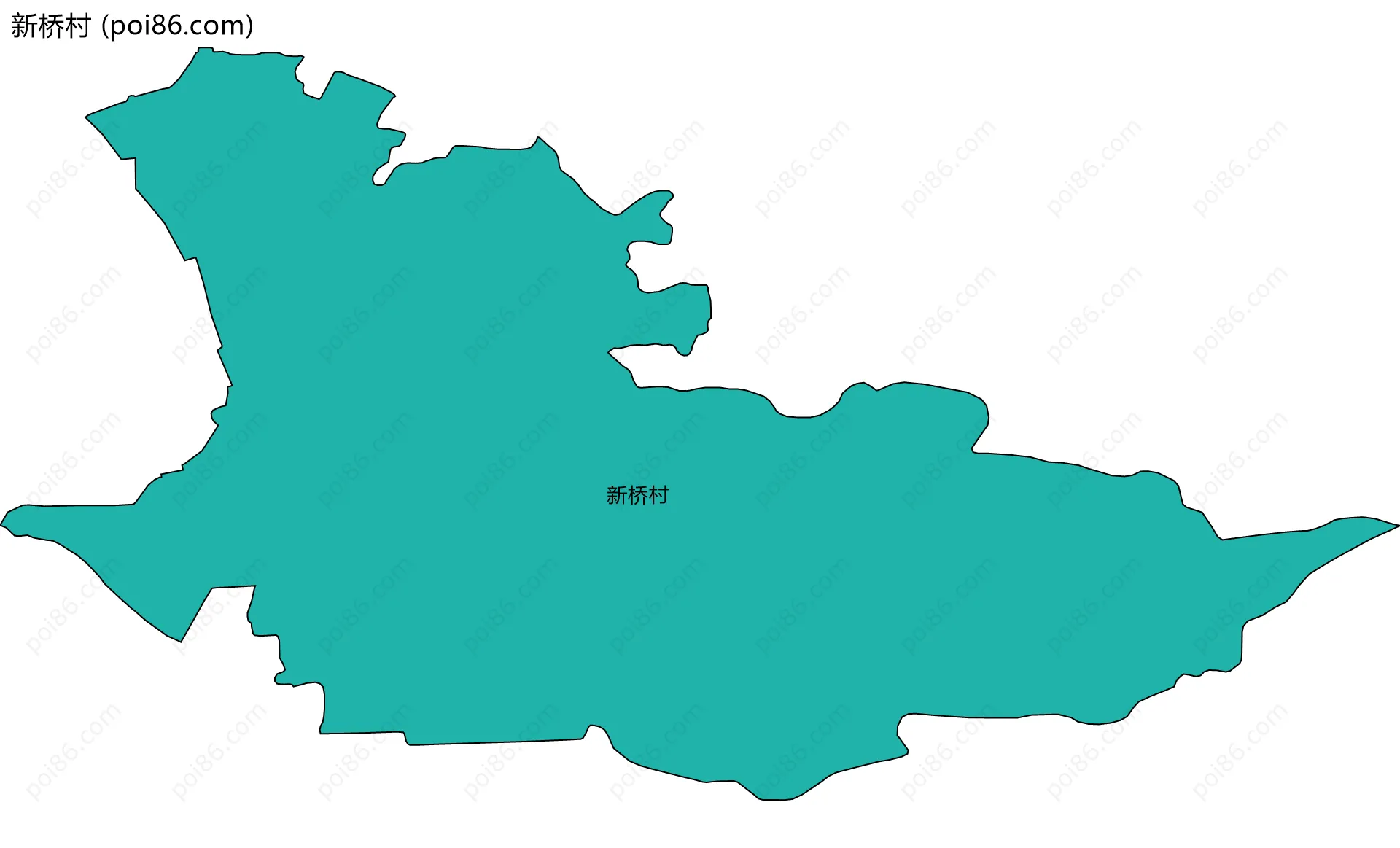 新桥村边界地图