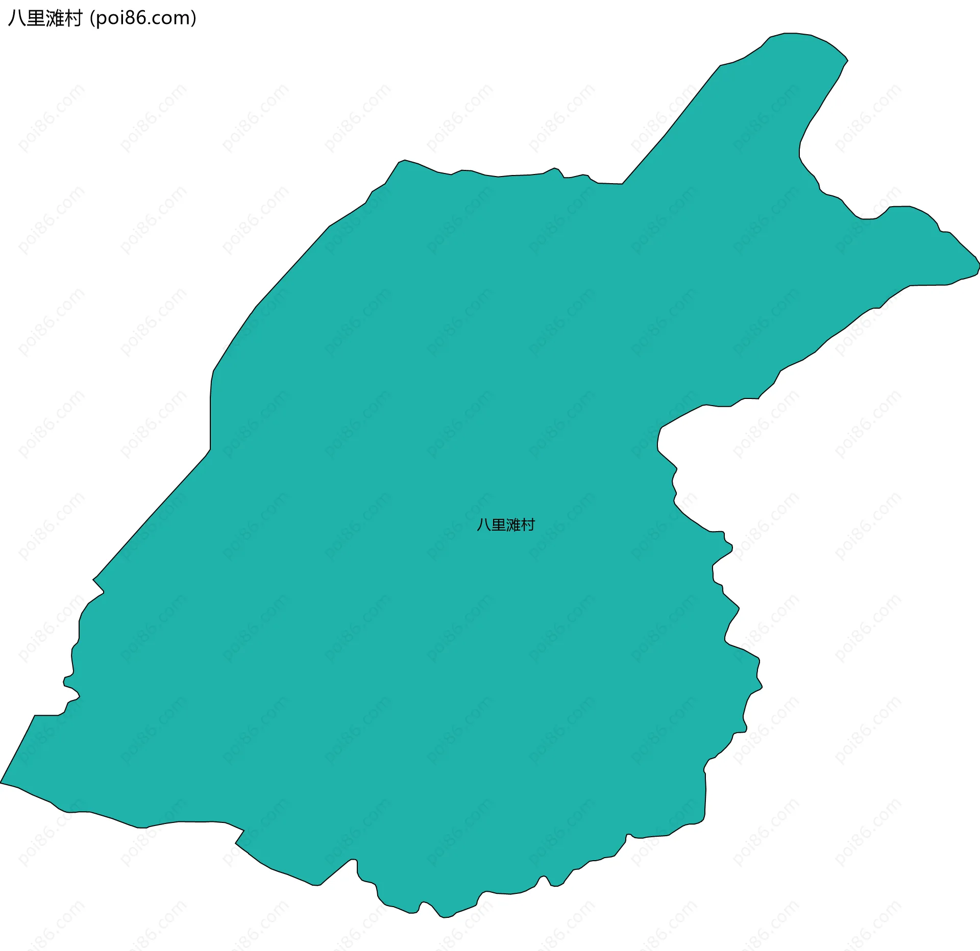 八里滩村边界地图
