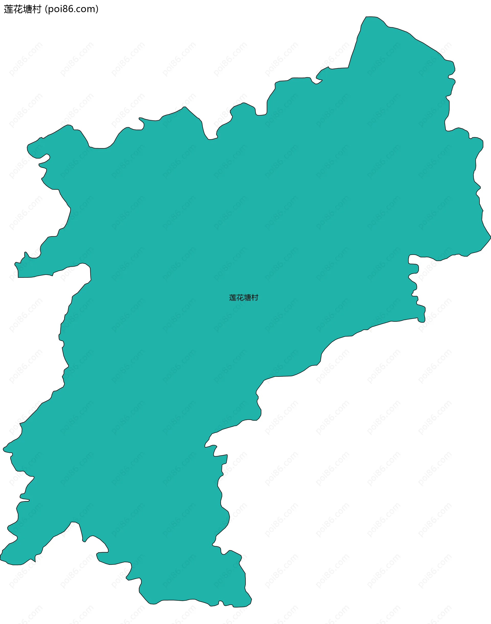 莲花塘村边界地图