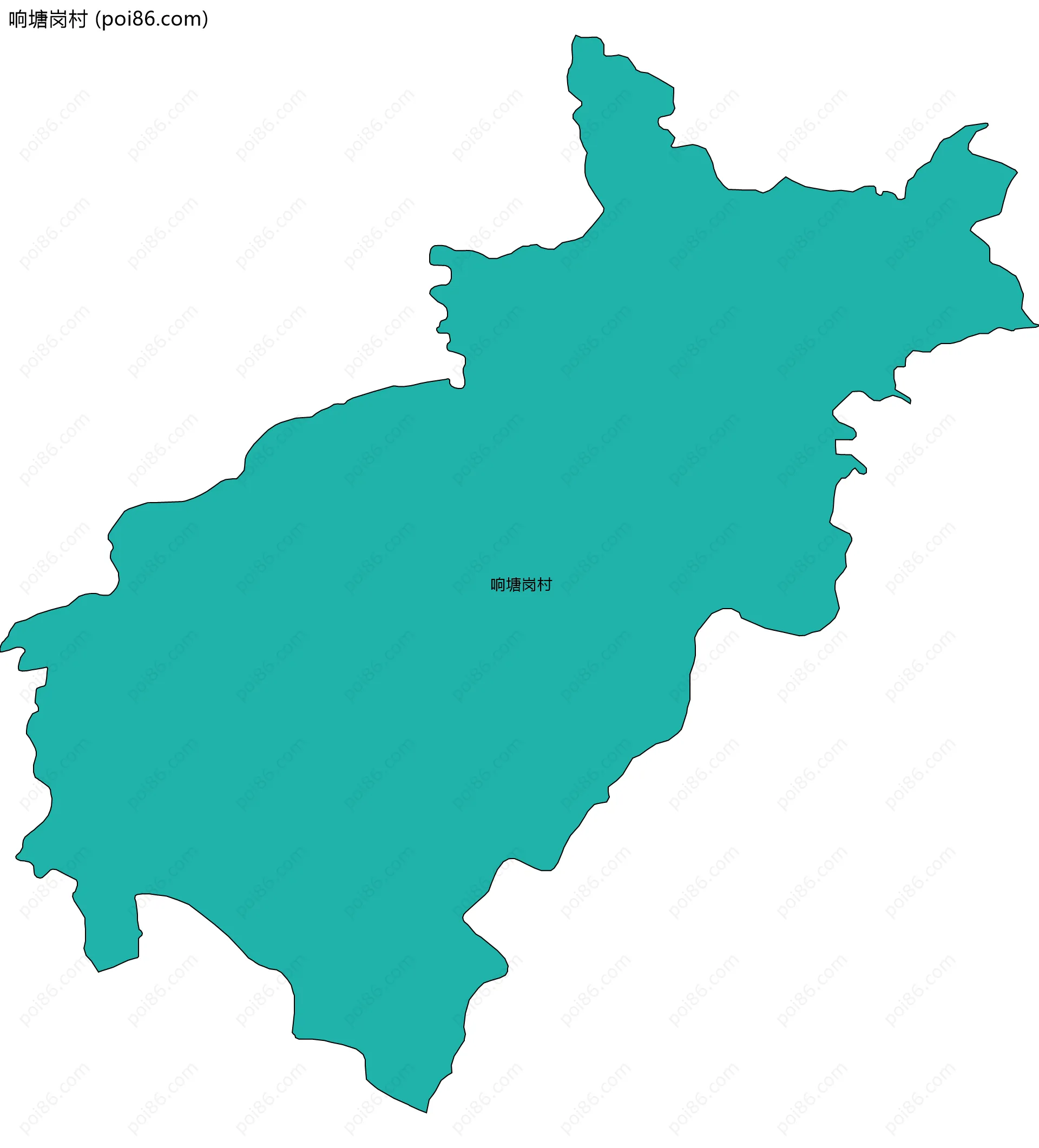 响塘岗村边界地图
