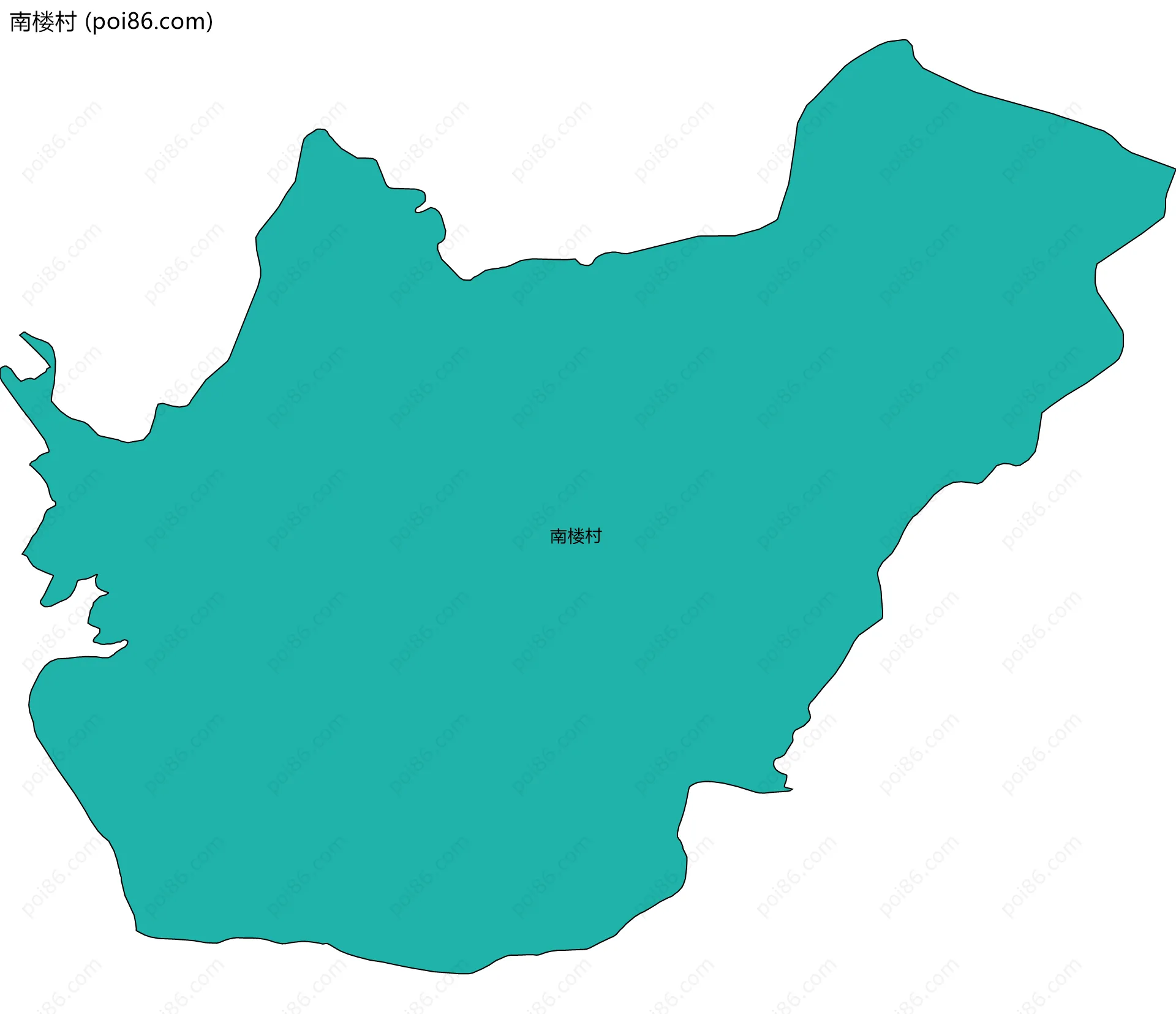 南楼村边界地图