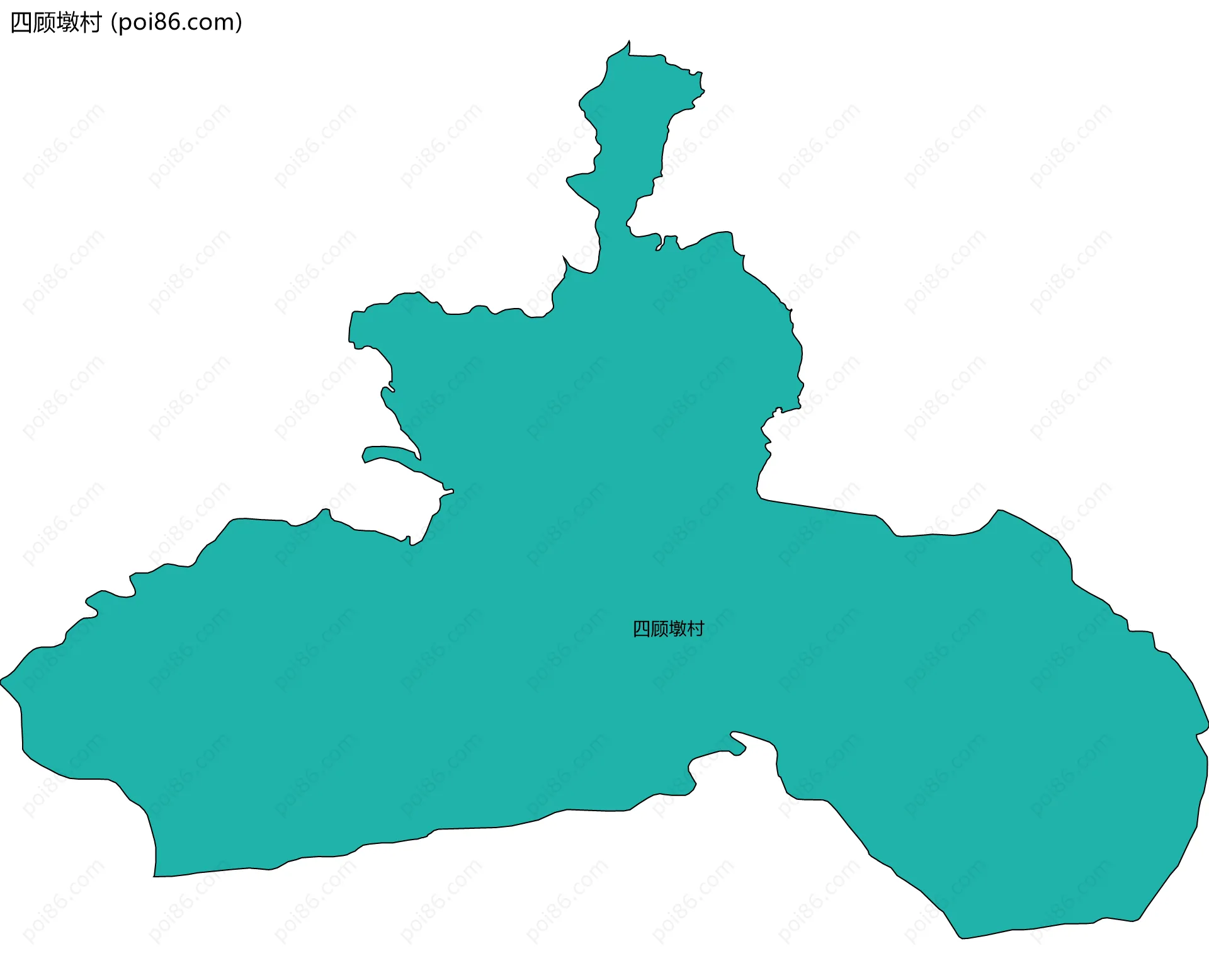 四顾墩村边界地图